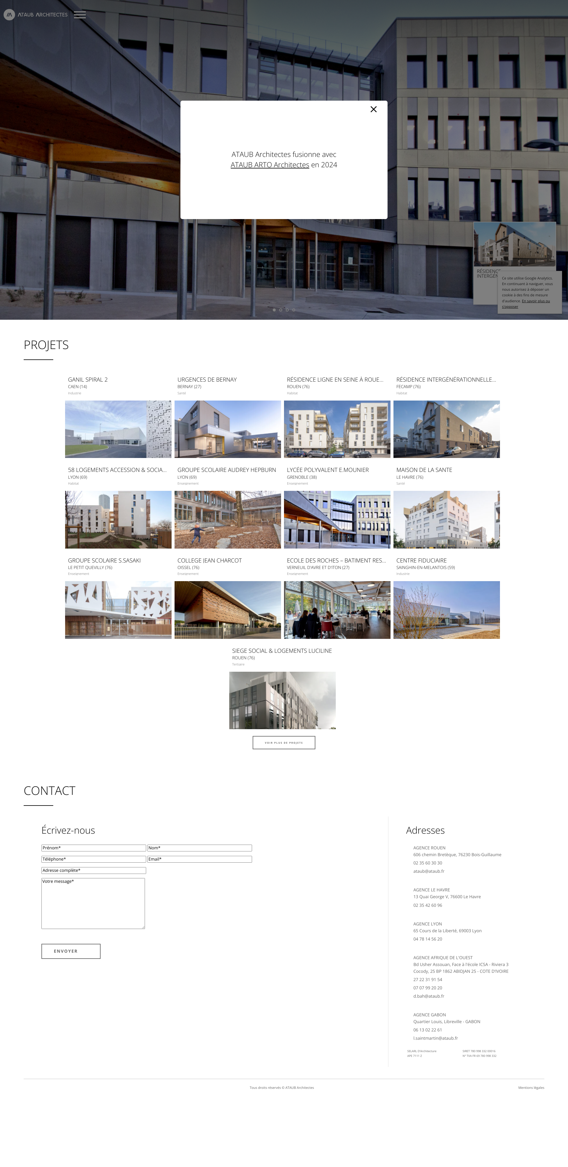 Aperçu du site