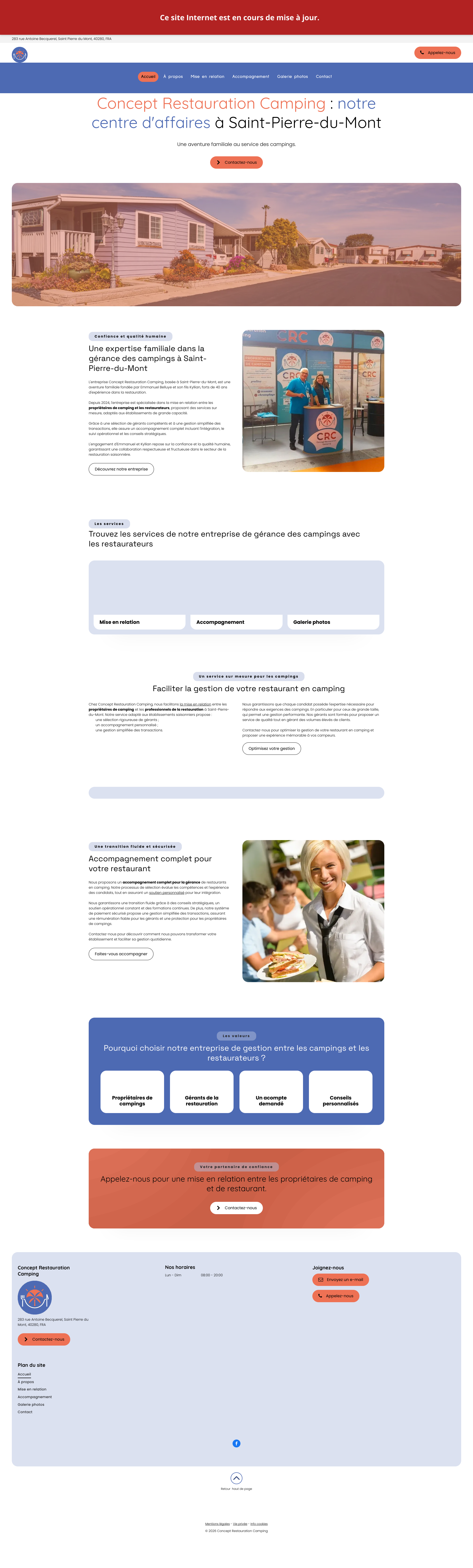 Aperçu du site