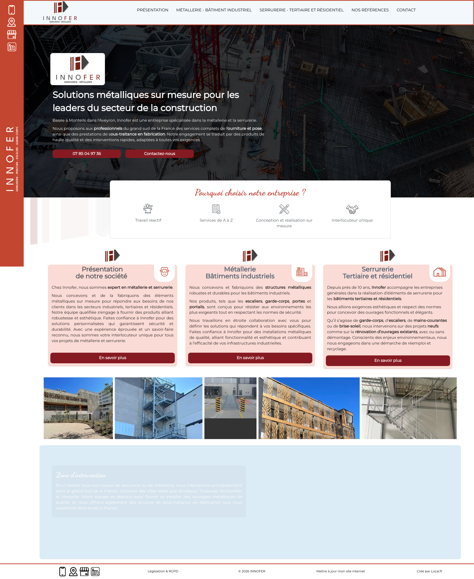 Aperçu du site