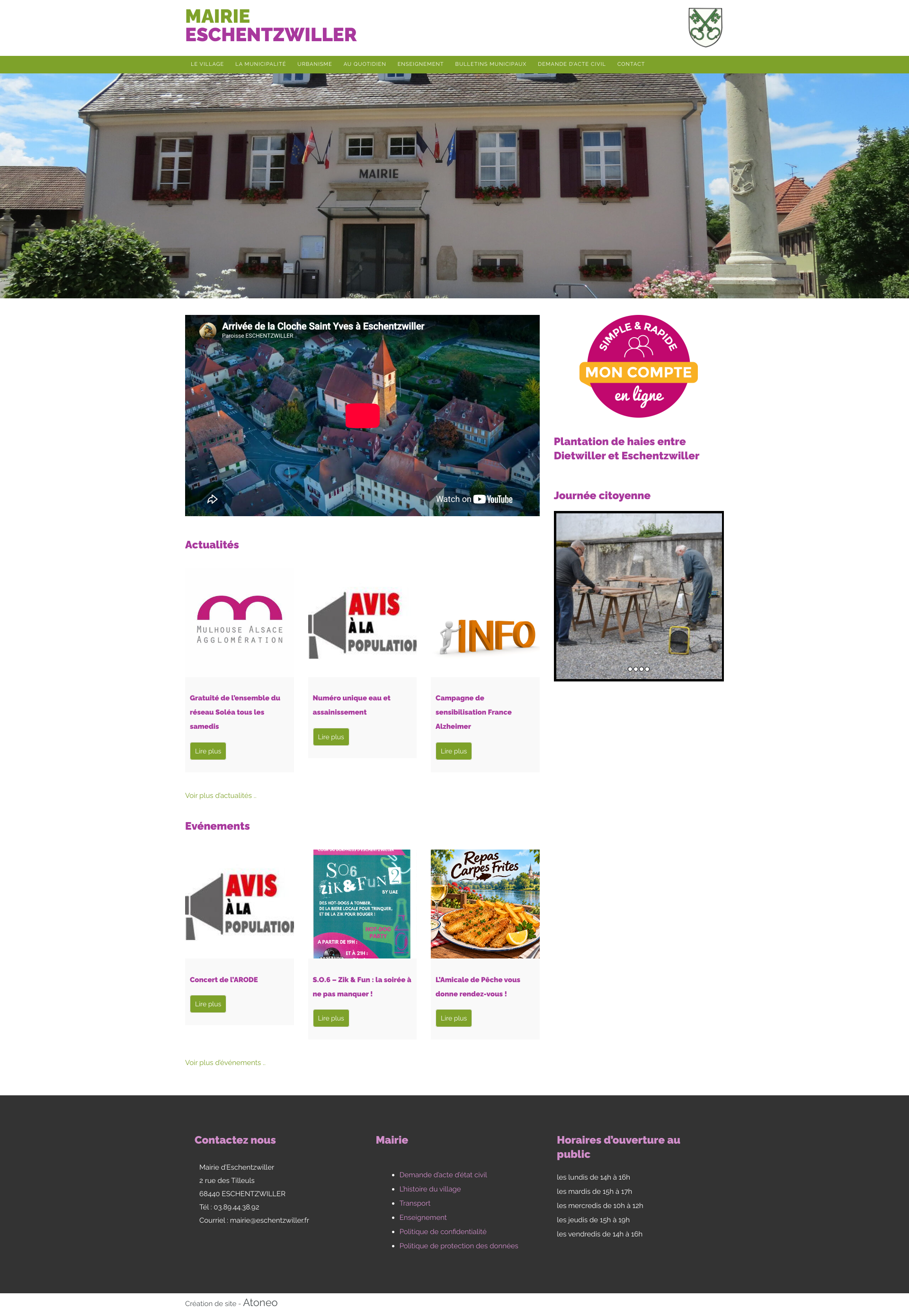 Aperçu du site