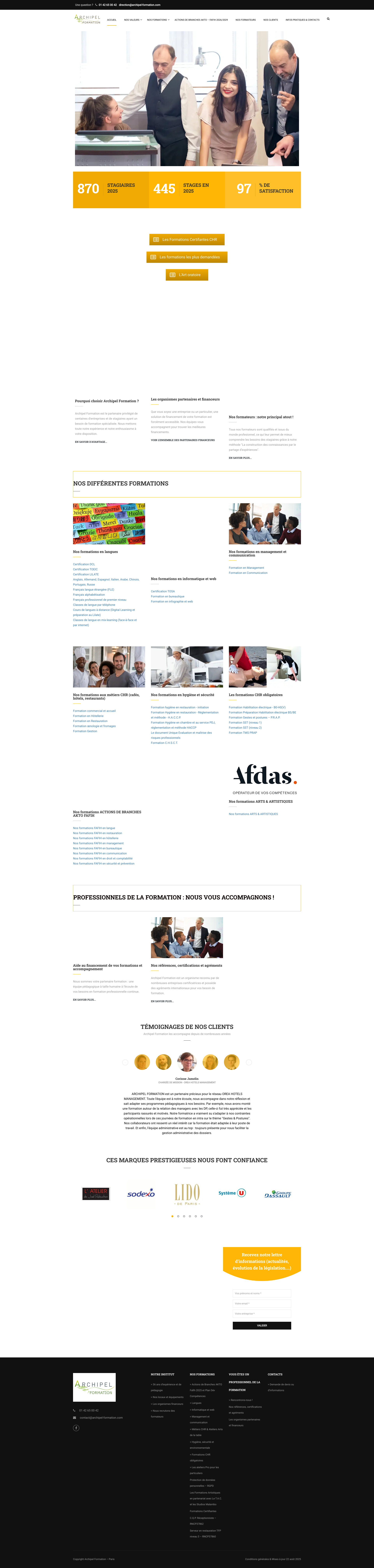 Aperçu du site