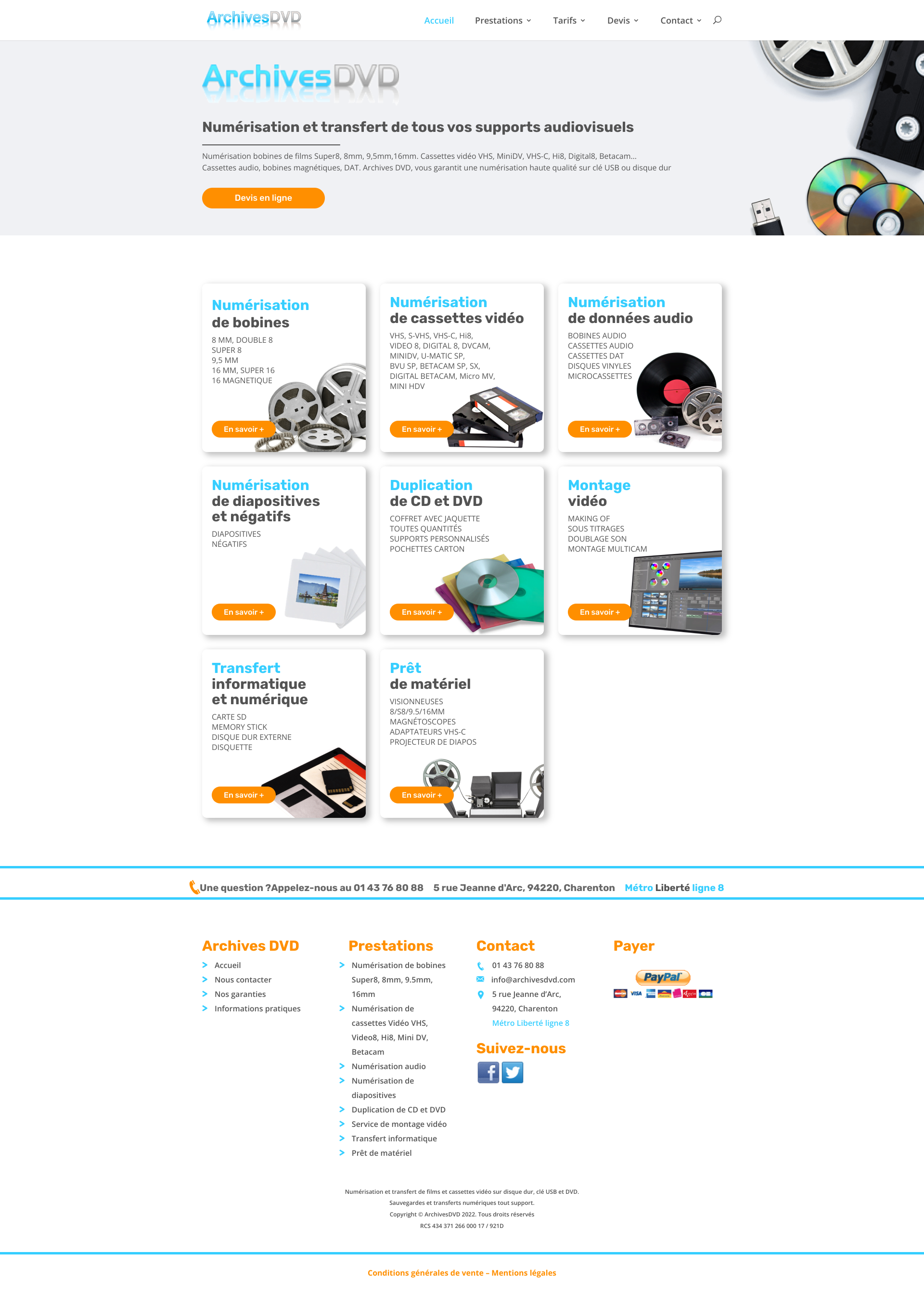 Aperçu du site