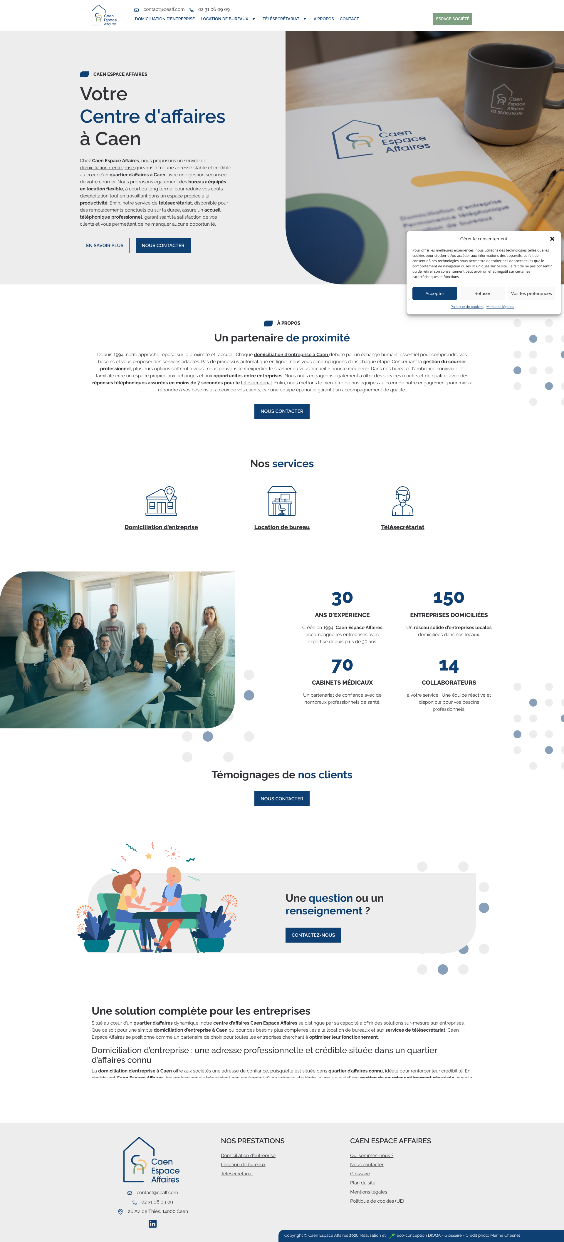 Aperçu du site