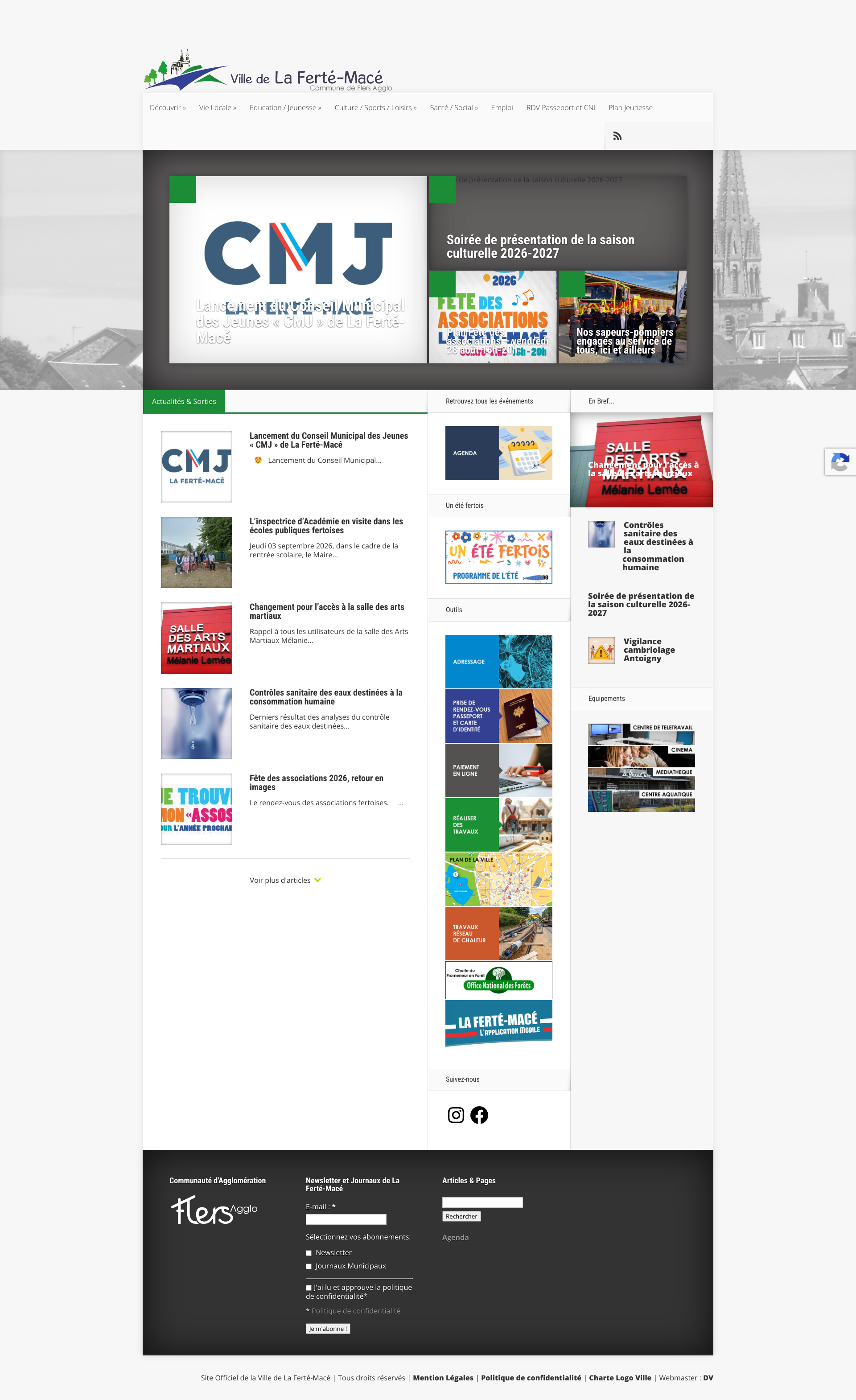Aperçu du site