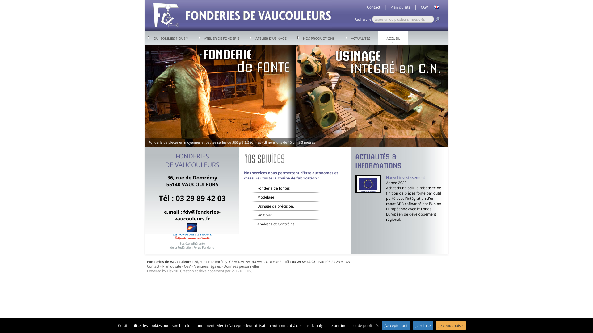 Aperçu du site