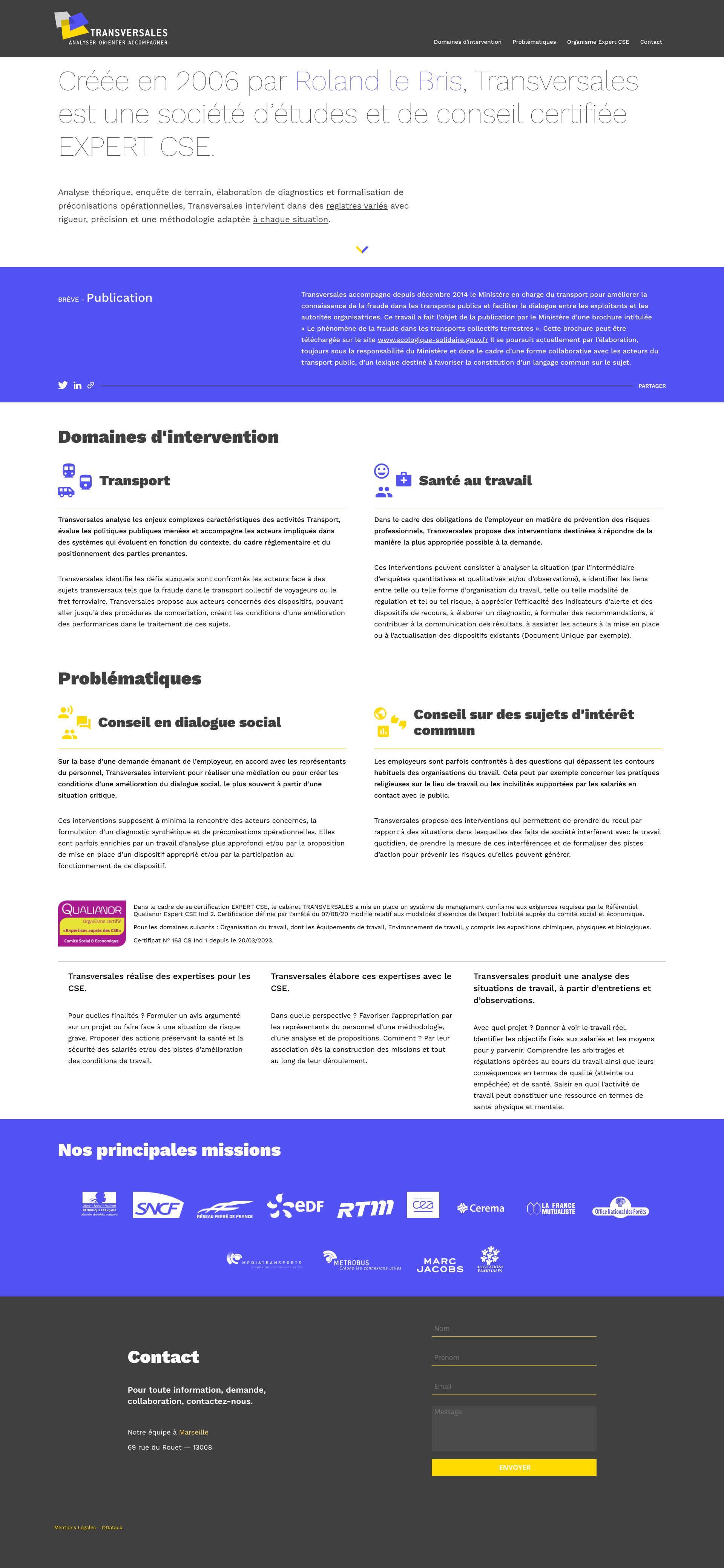 Aperçu du site