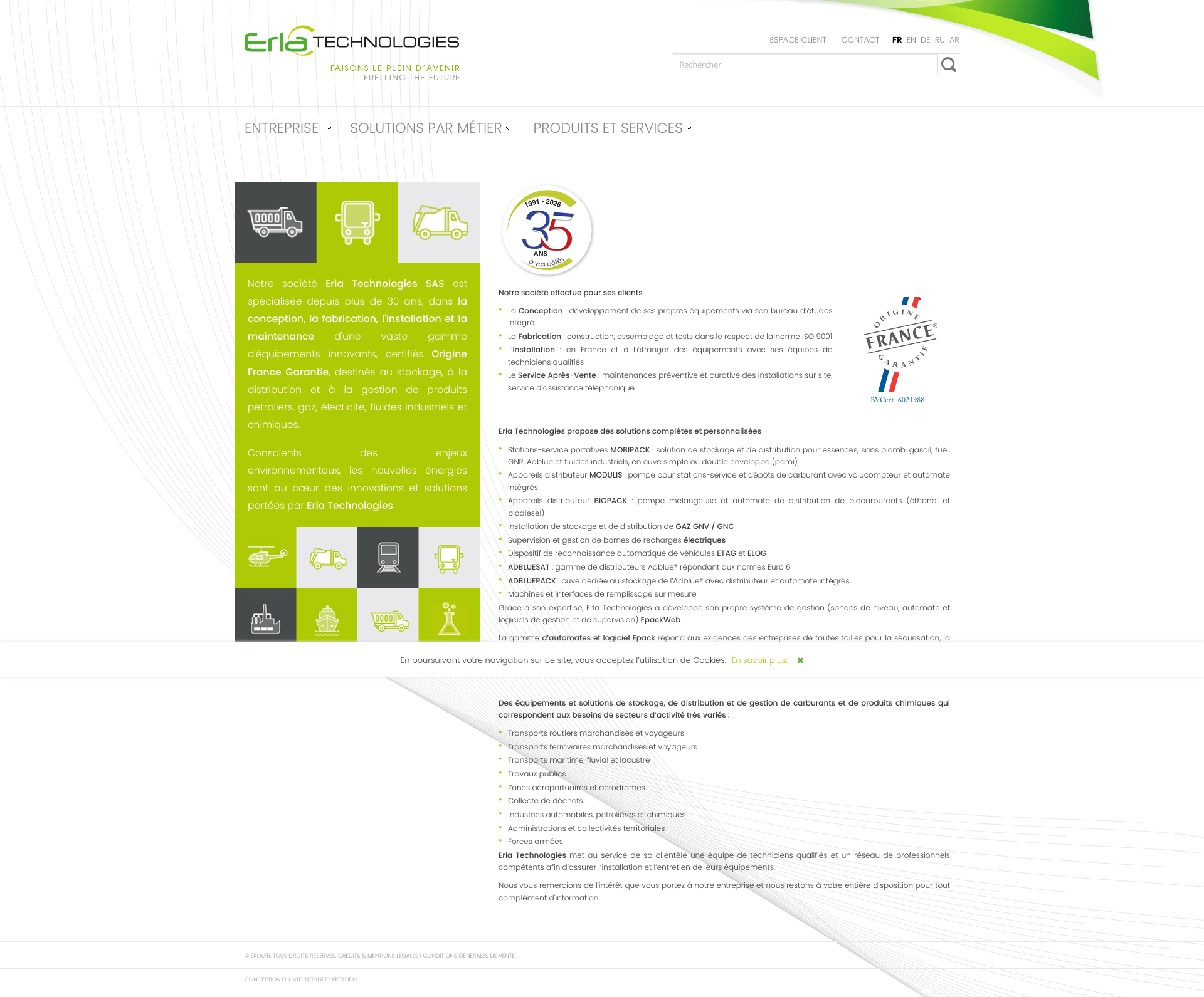 Aperçu du site