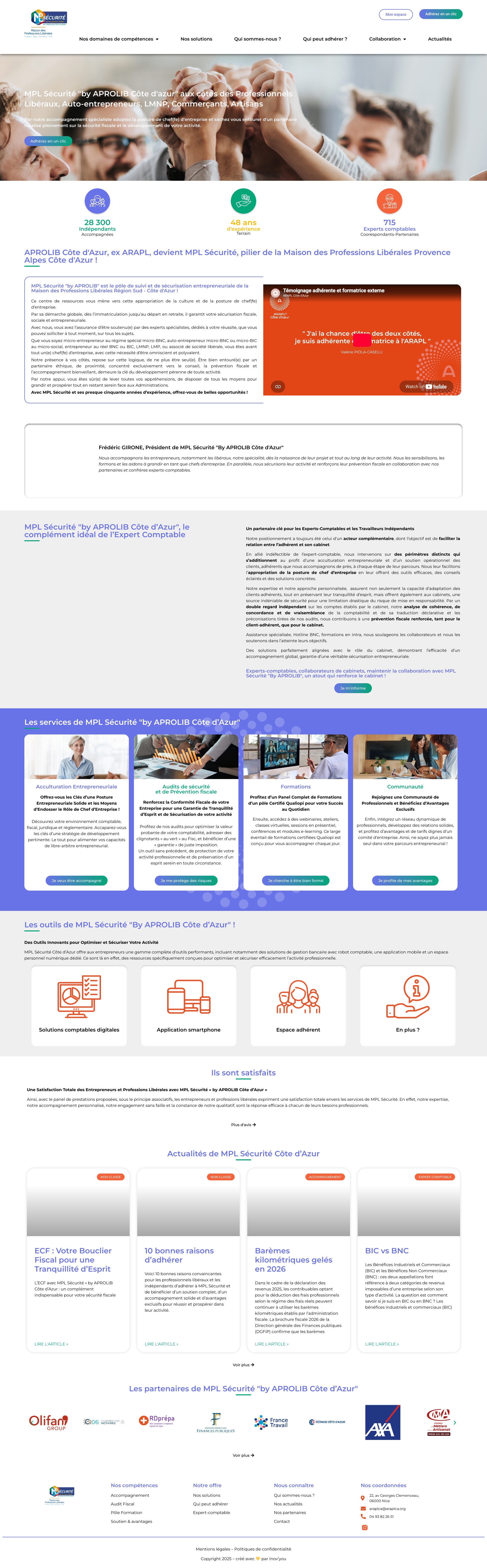 Aperçu du site