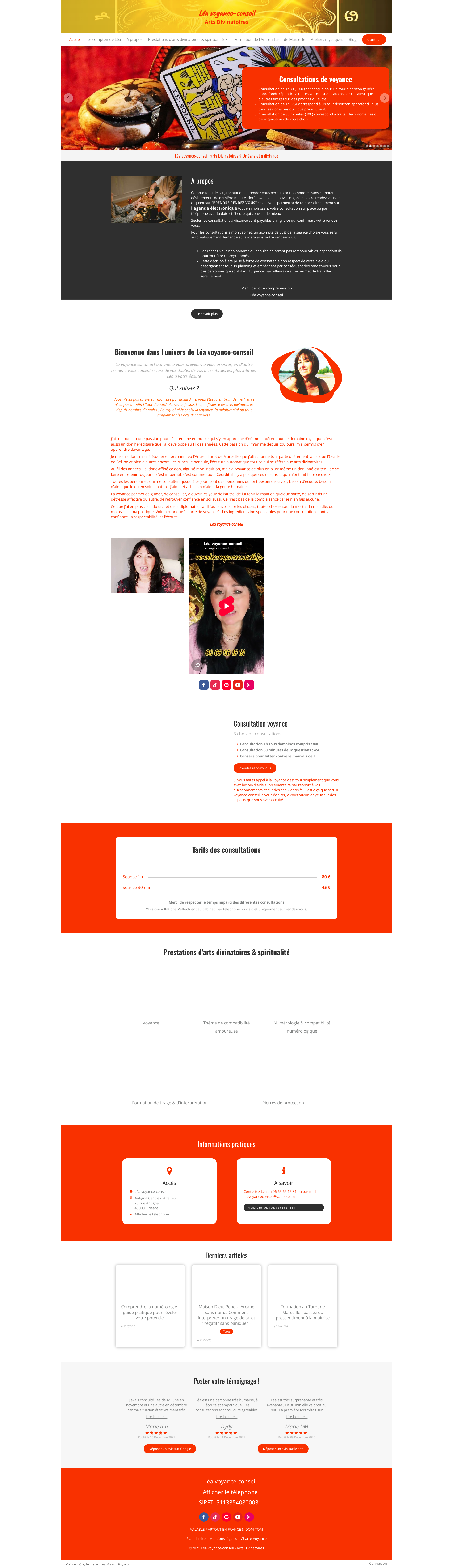 Aperçu du site