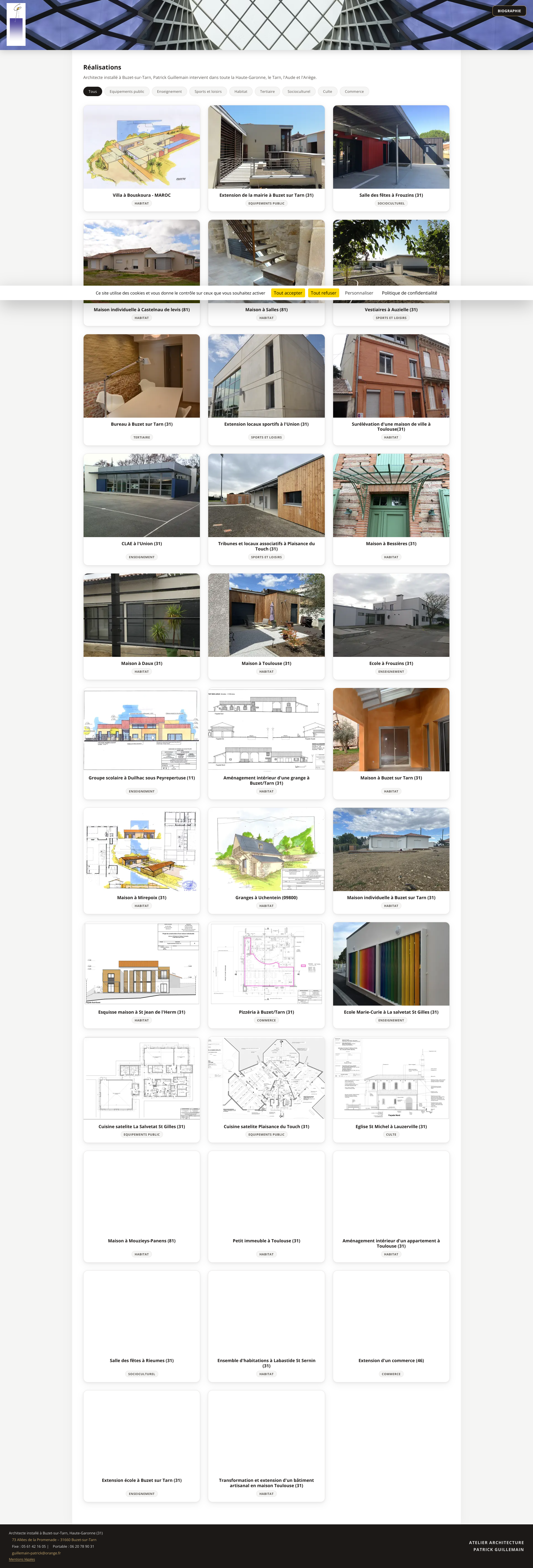 Aperçu du site