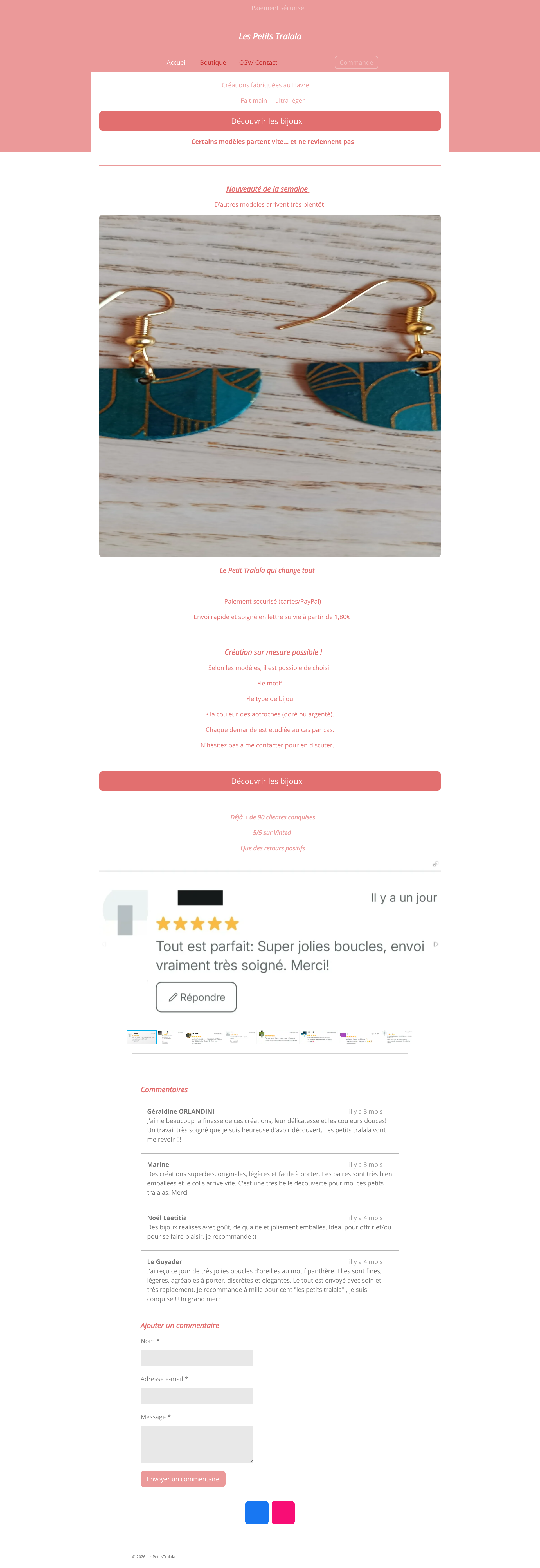 Aperçu du site