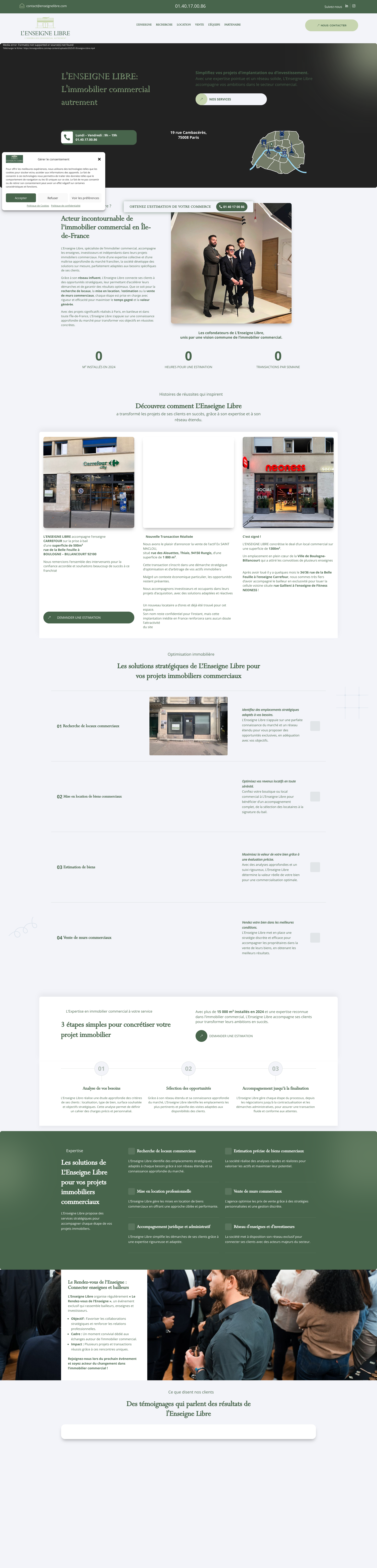 Aperçu du site