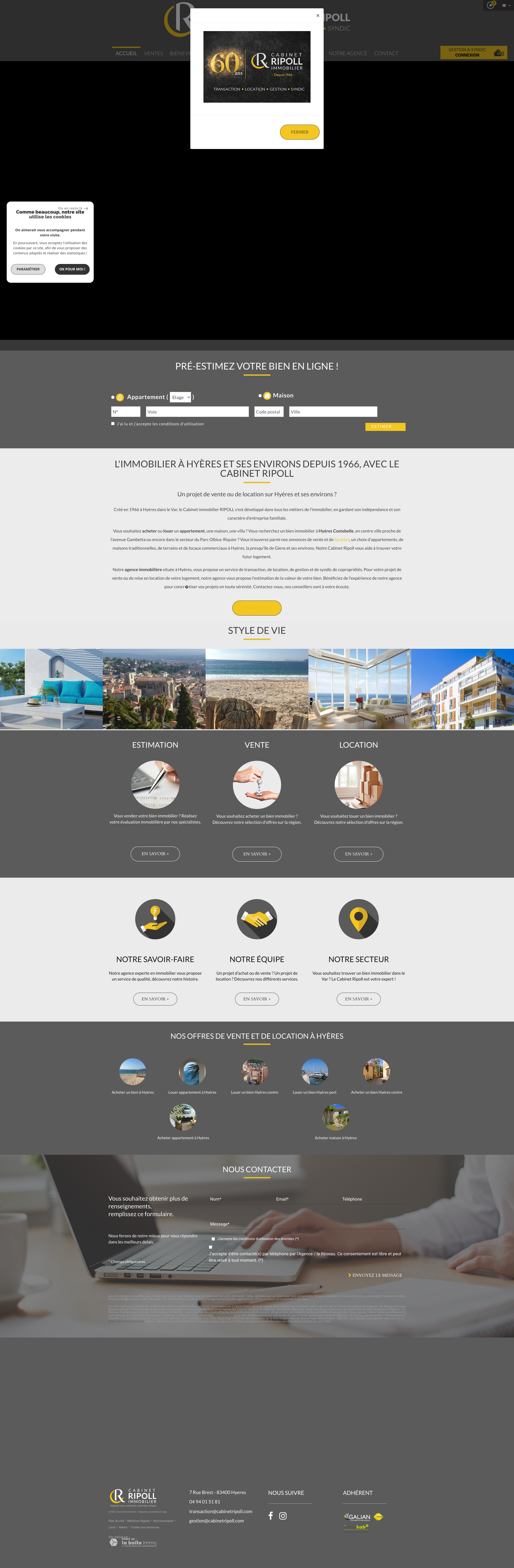Aperçu du site
