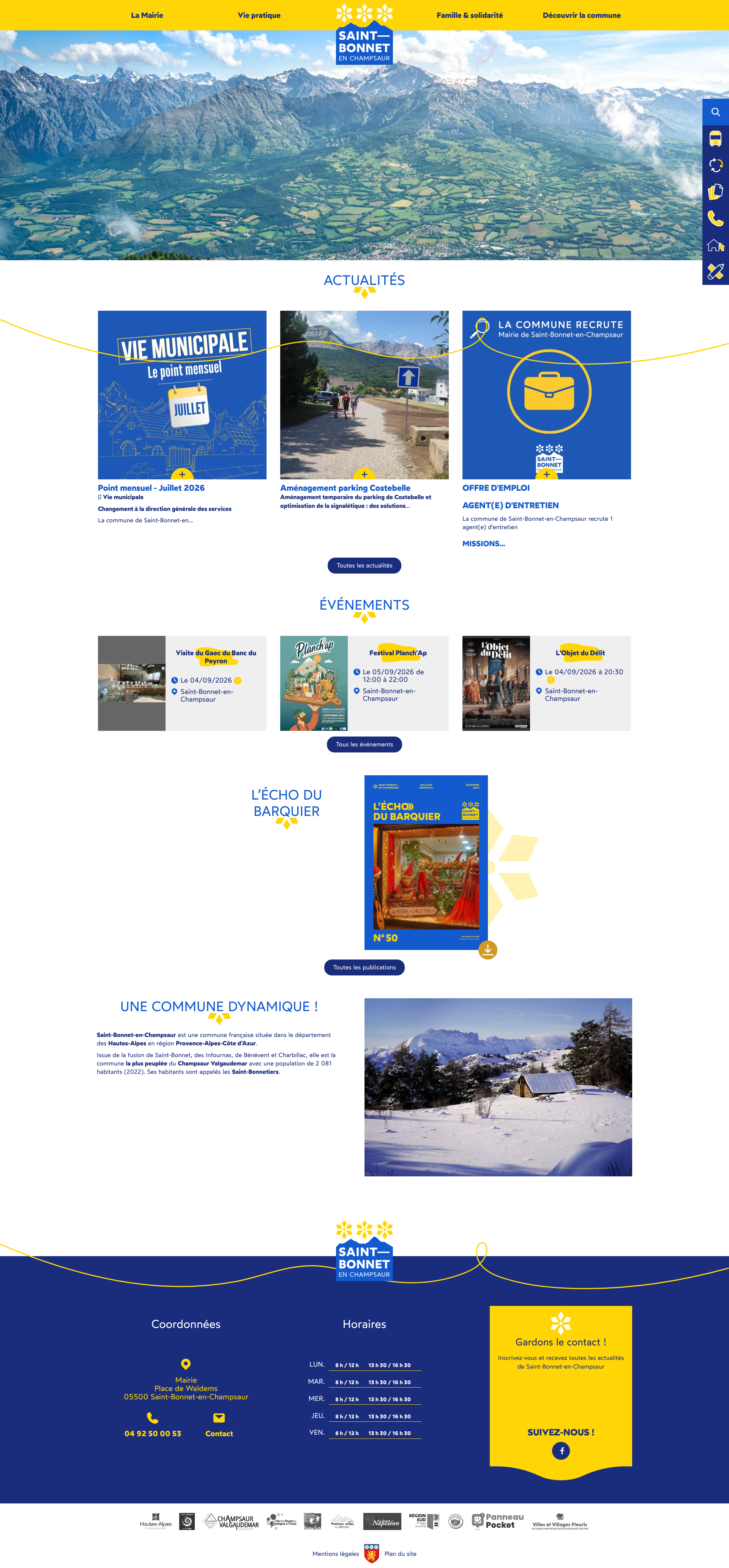 Aperçu du site