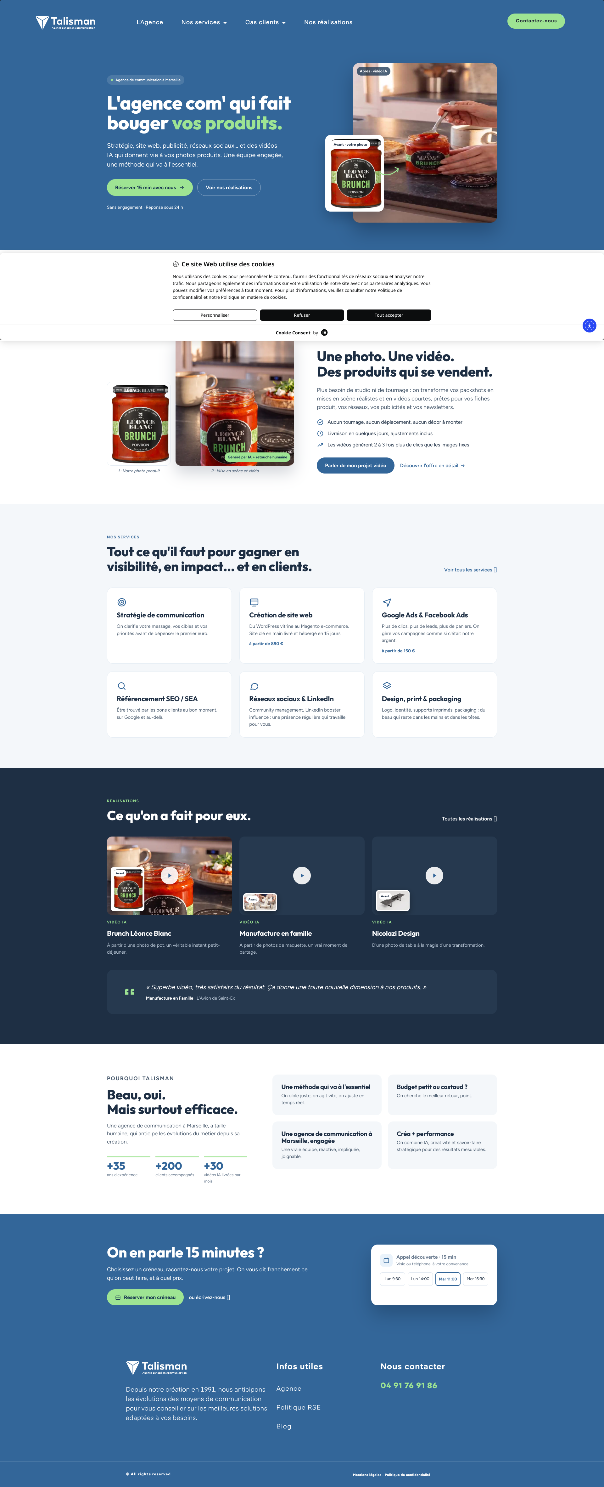 Aperçu du site