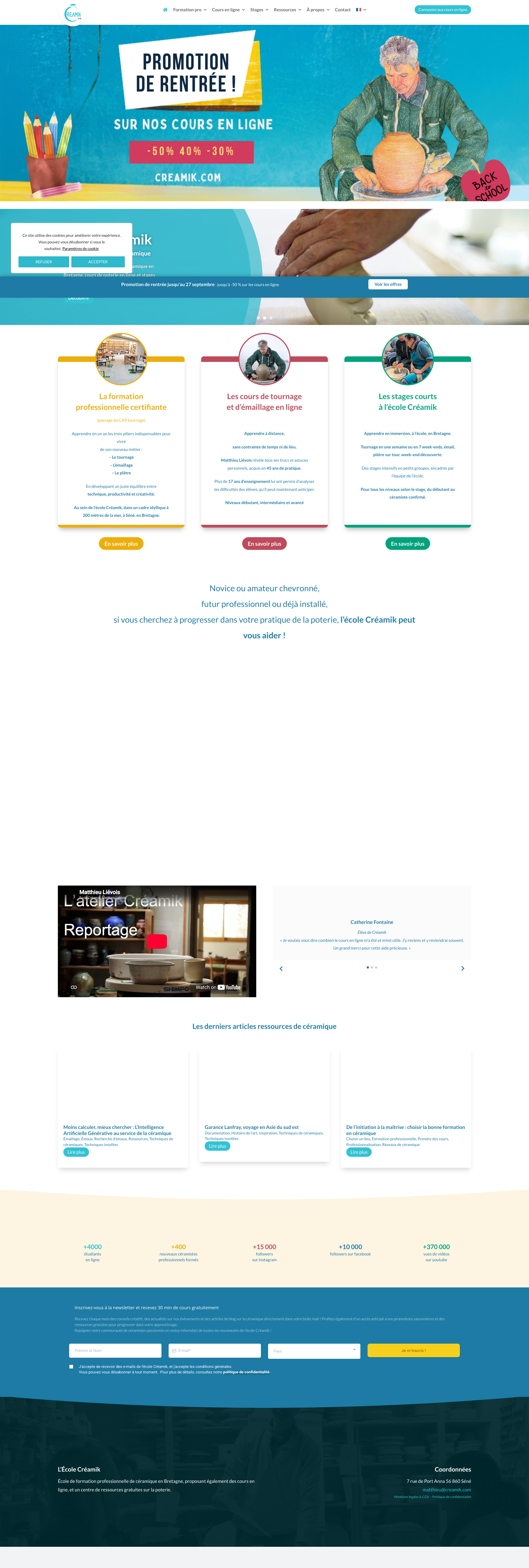 Aperçu du site