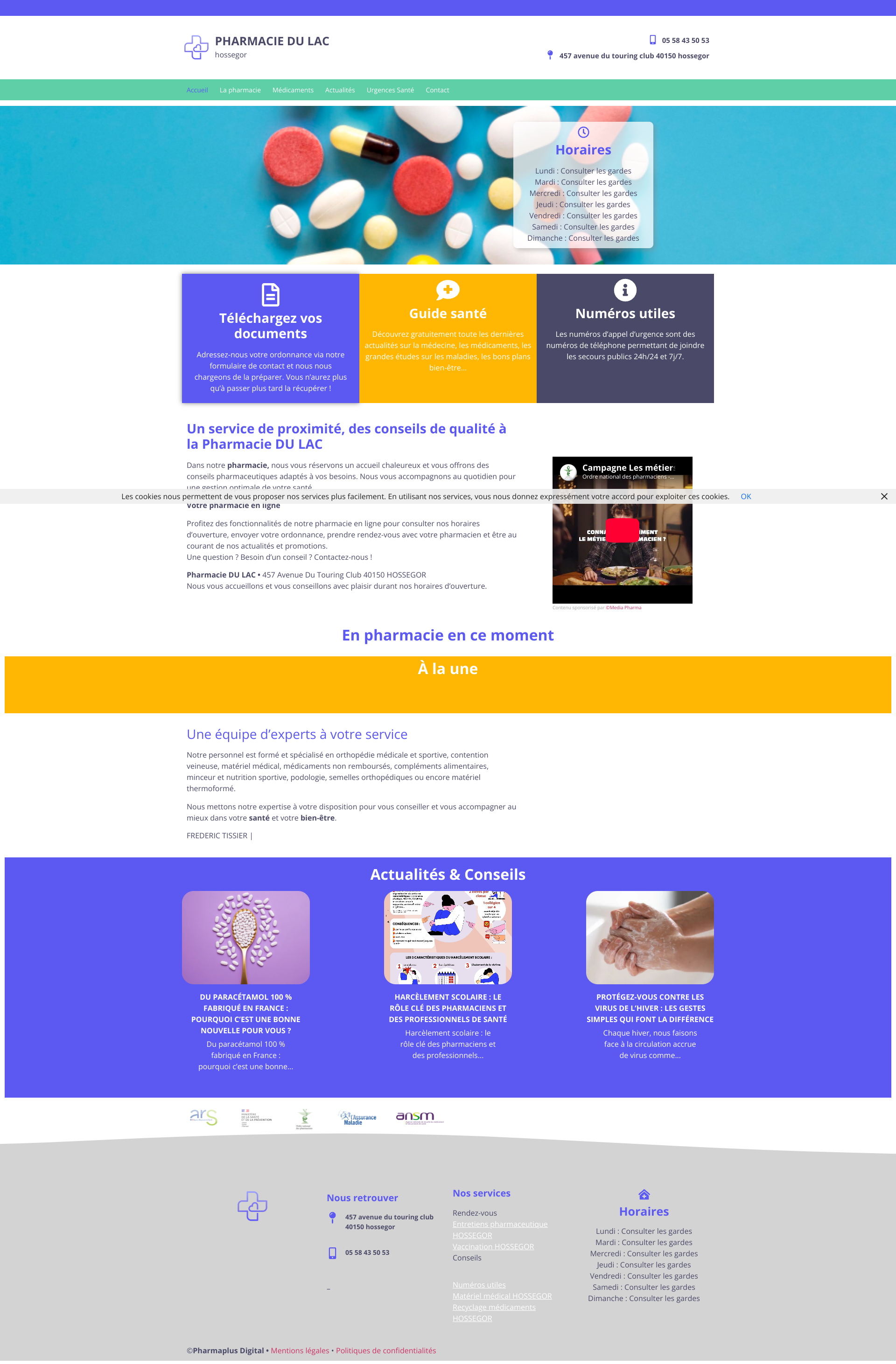Aperçu du site