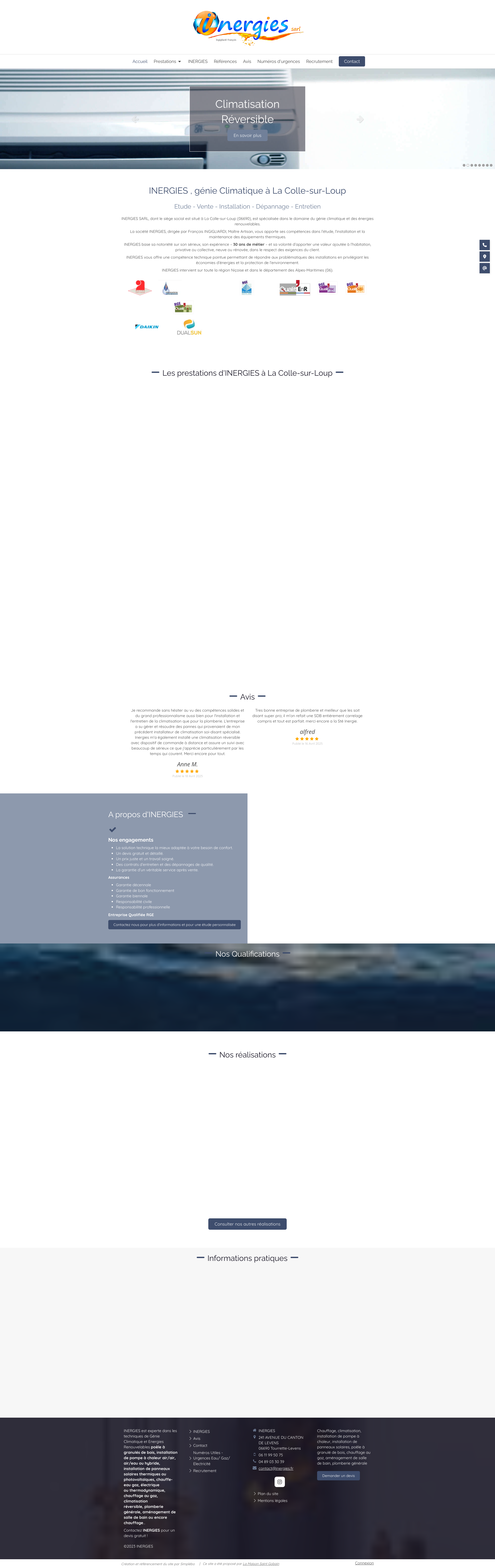 Aperçu du site