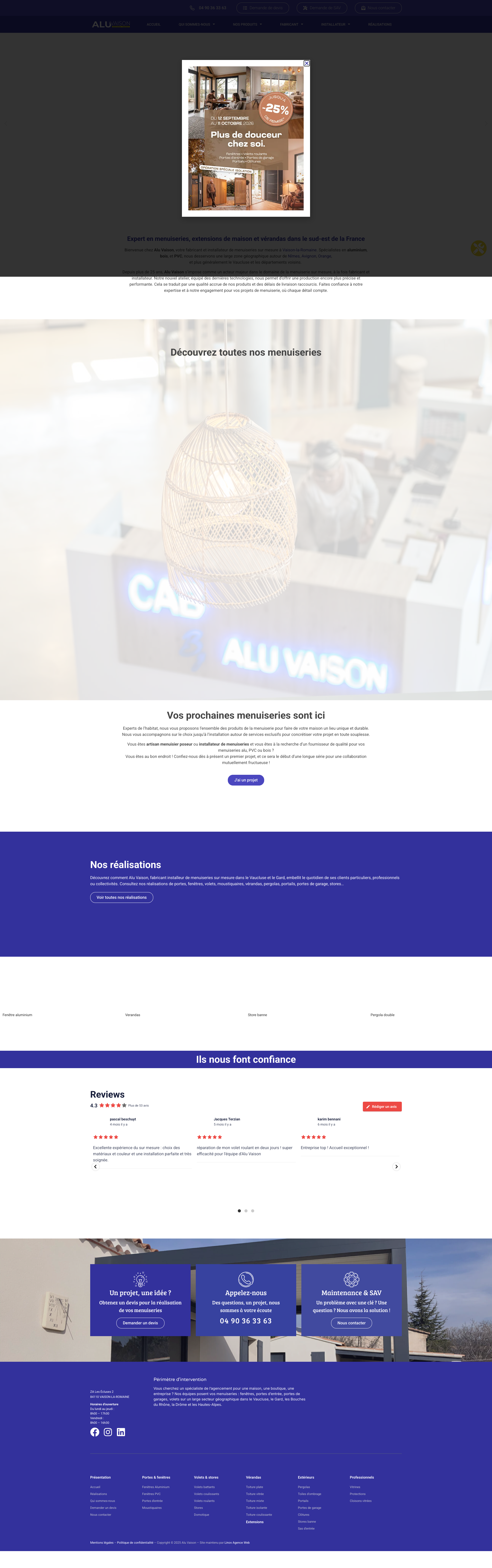Aperçu du site