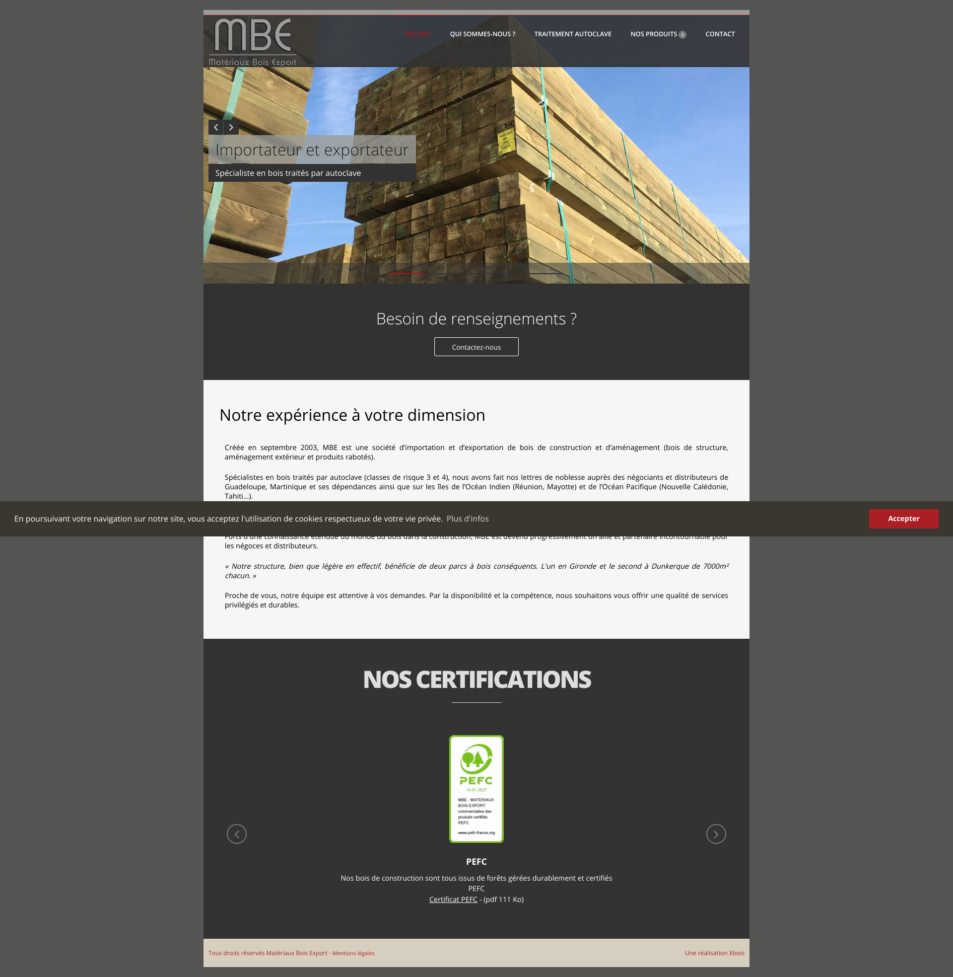 Aperçu du site