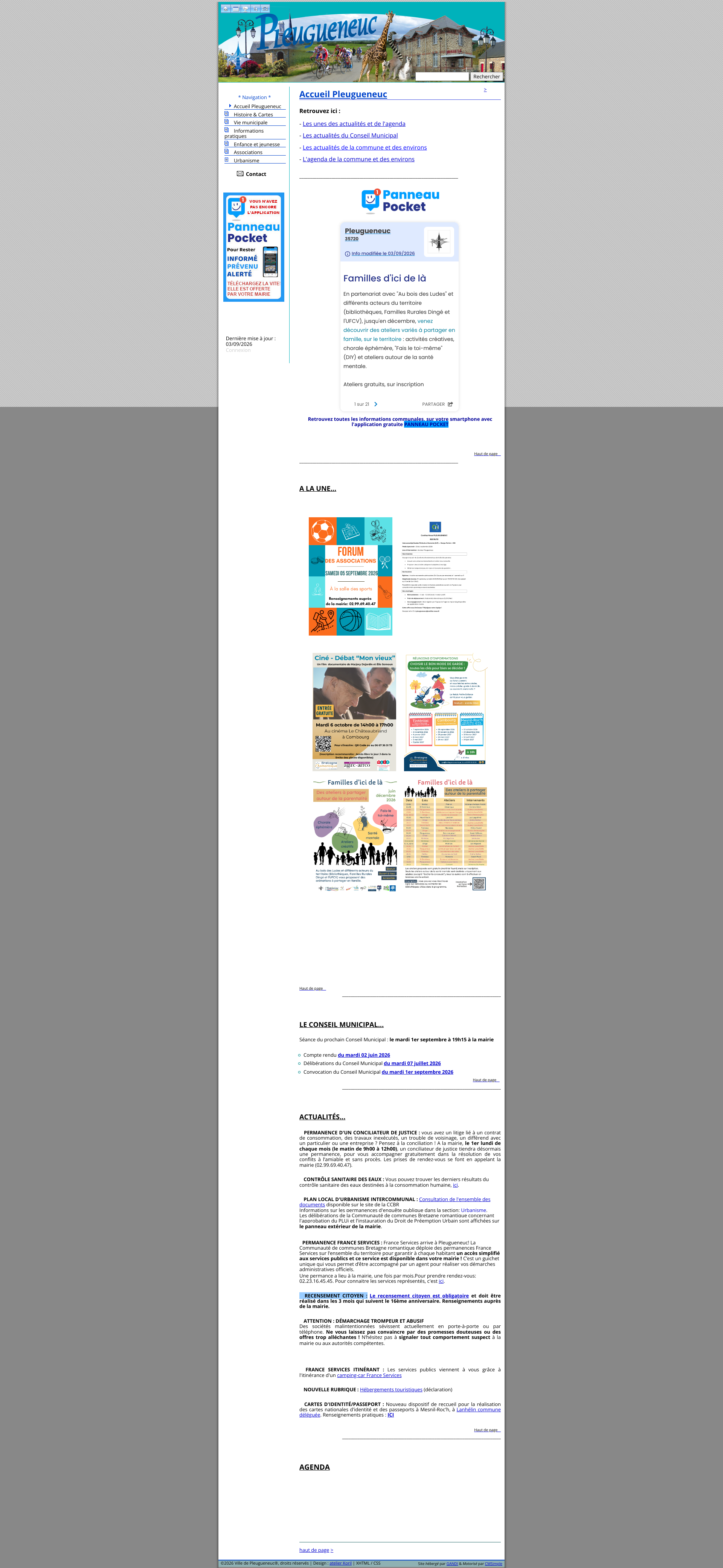 Aperçu du site