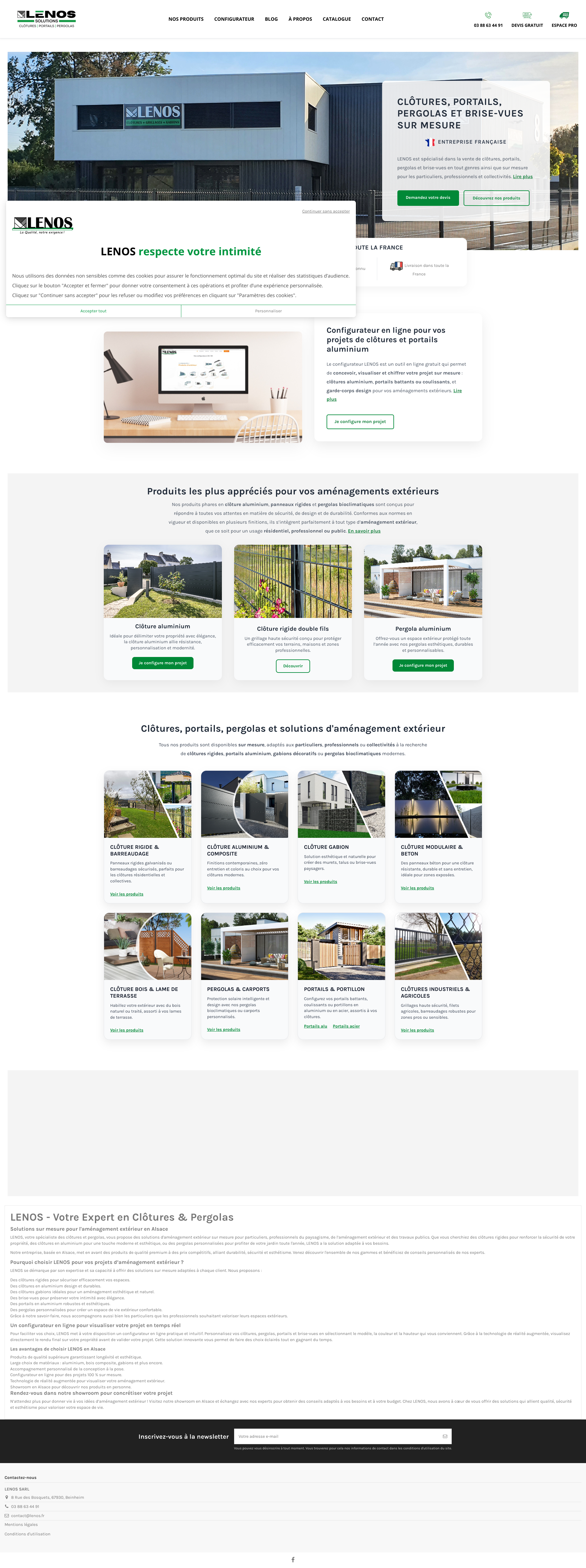 Aperçu du site