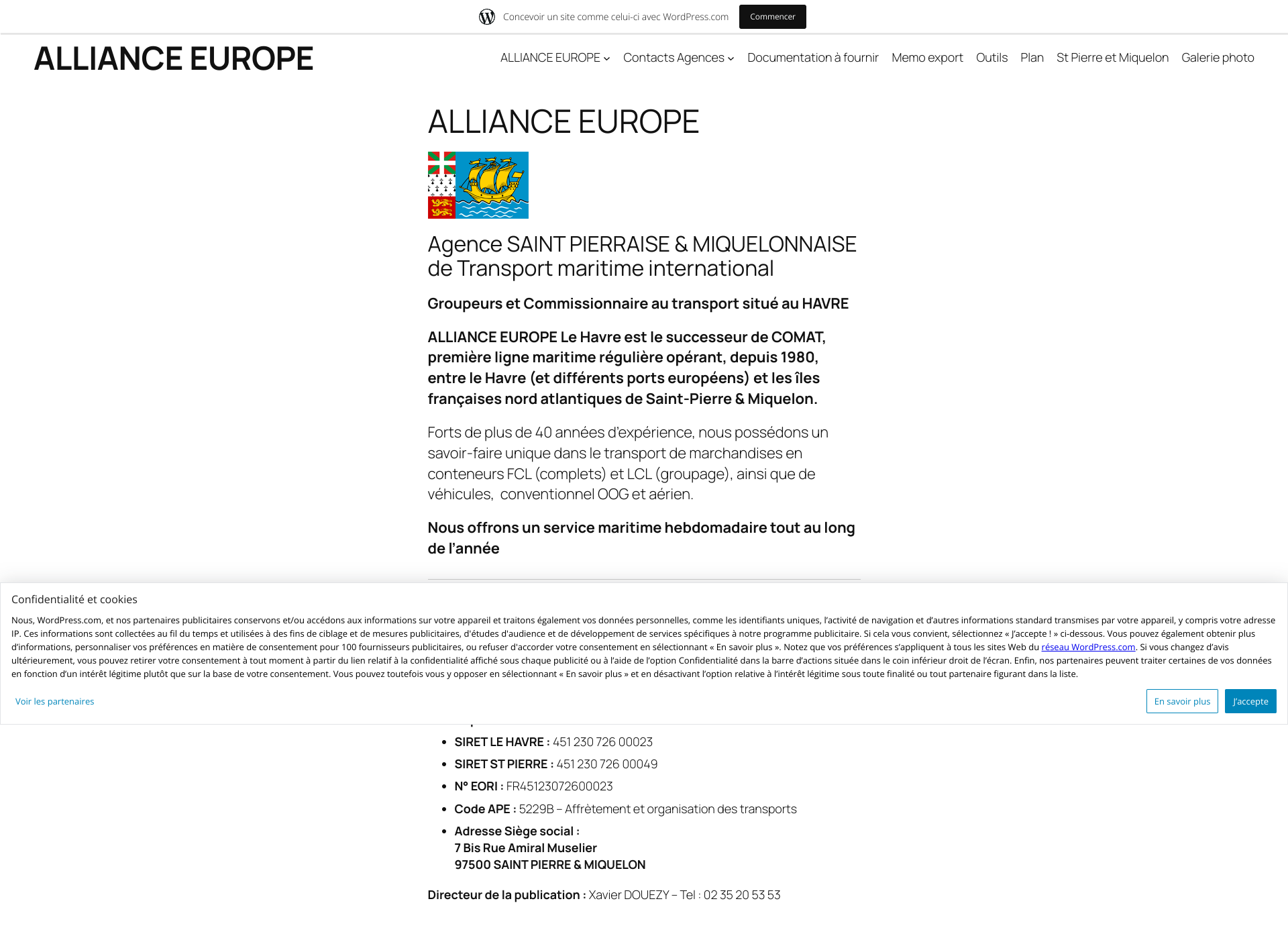 Aperçu du site