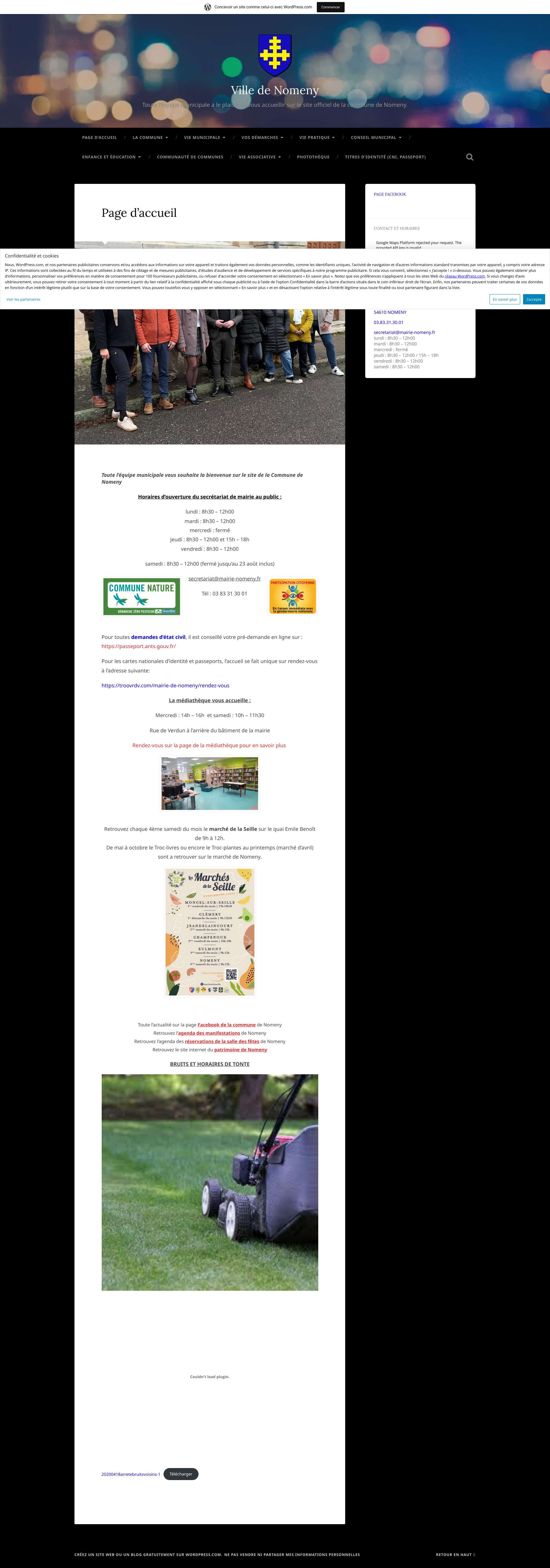 Aperçu du site