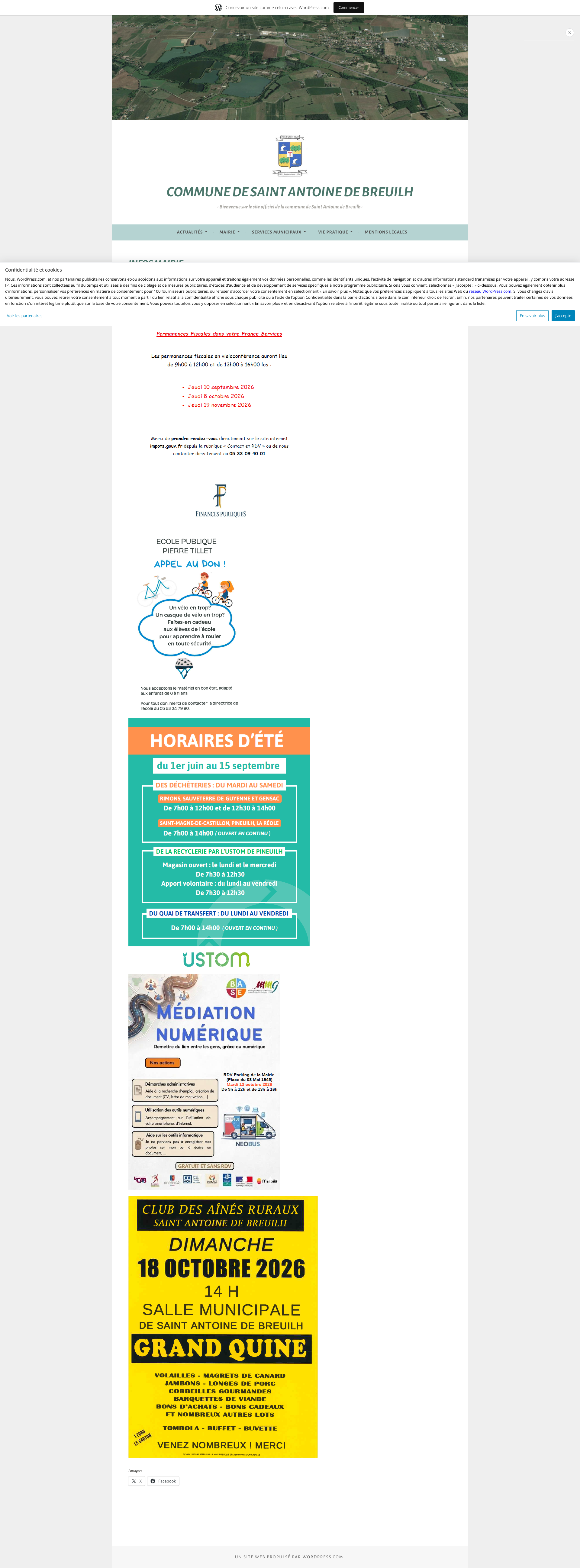 Aperçu du site