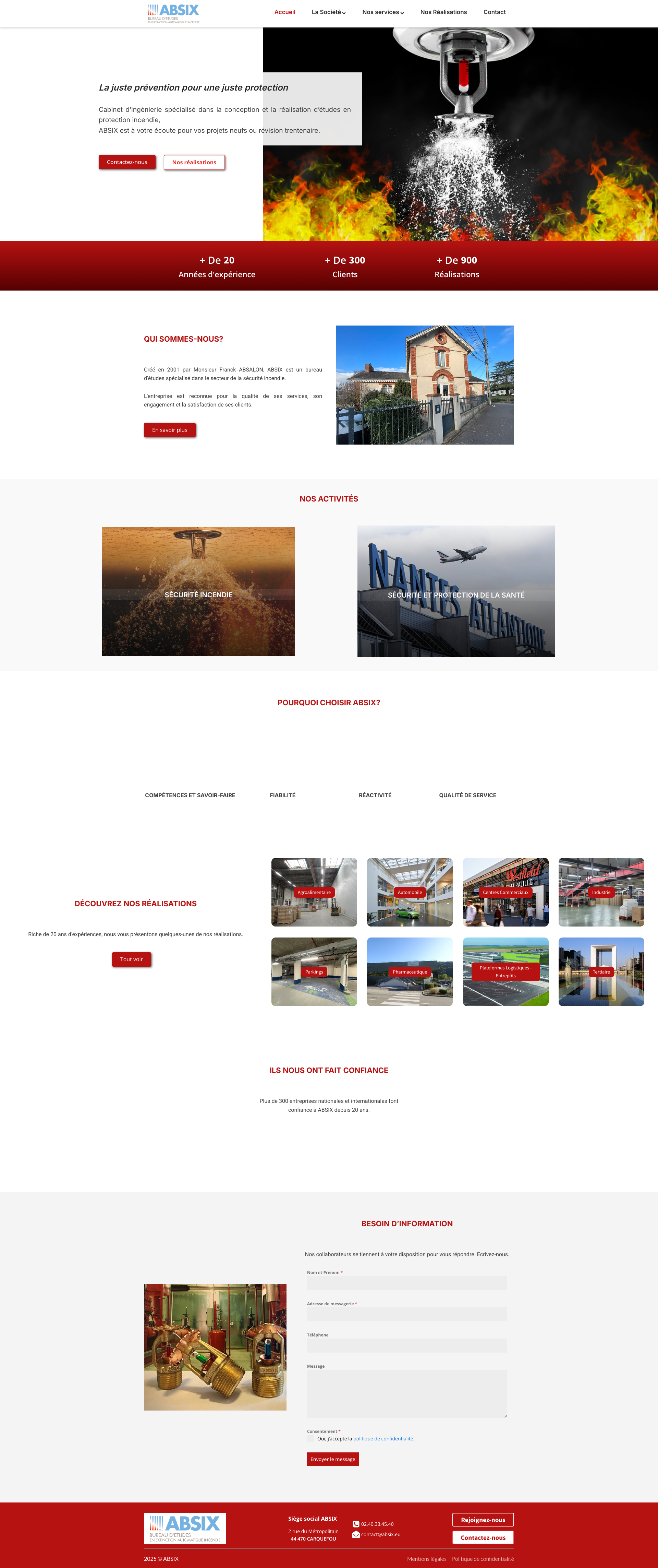 Aperçu du site