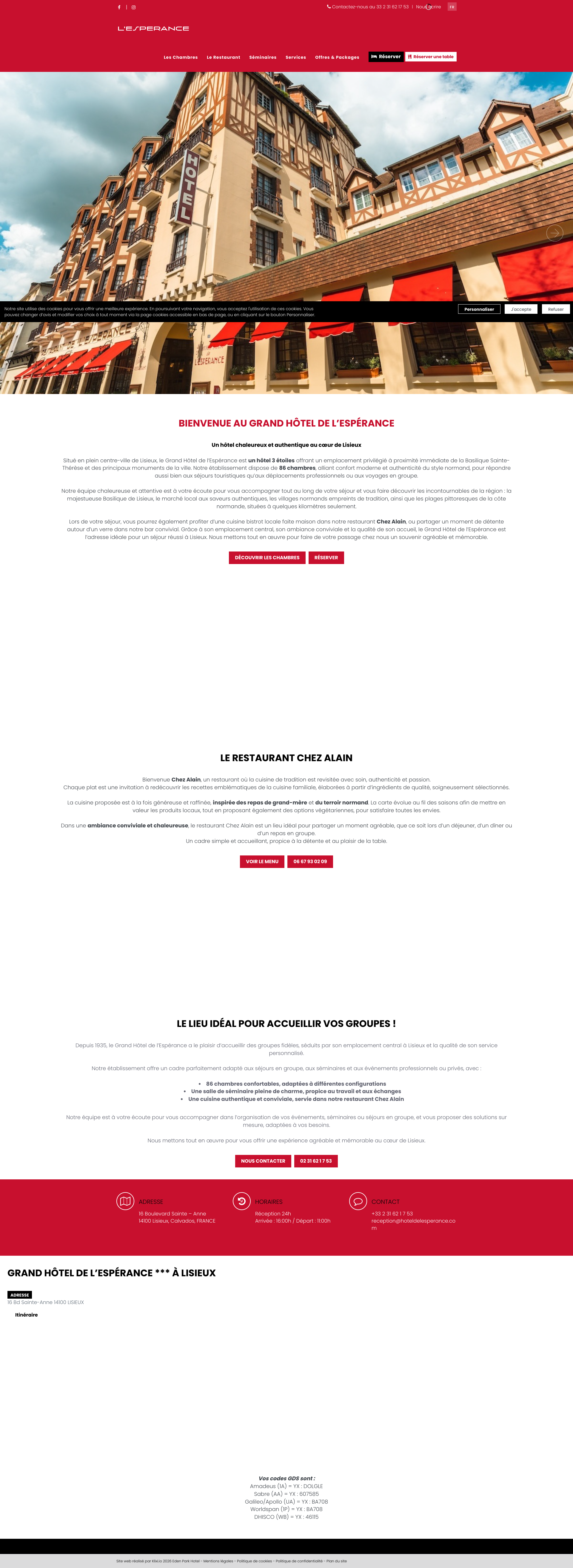 Aperçu du site