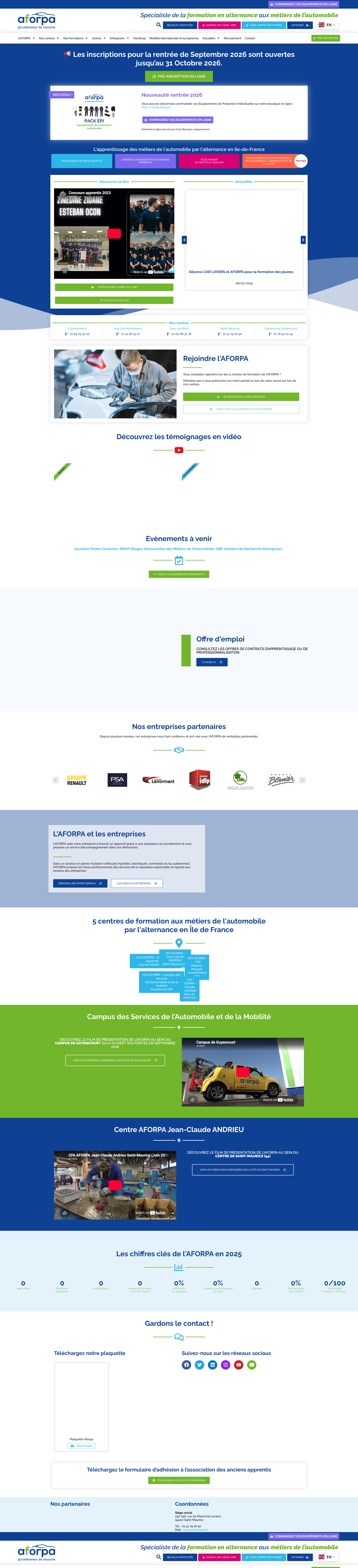 Aperçu du site