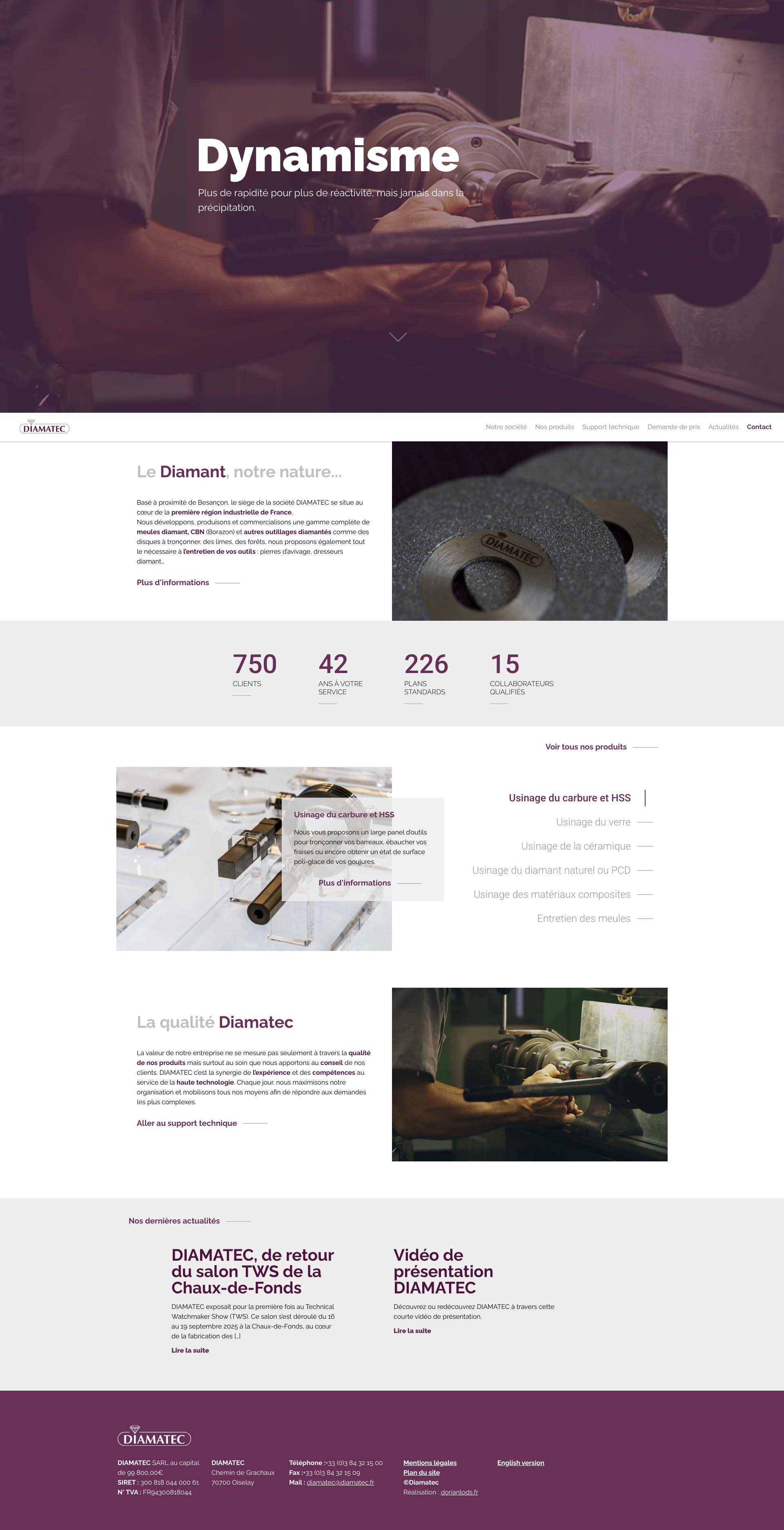 Aperçu du site