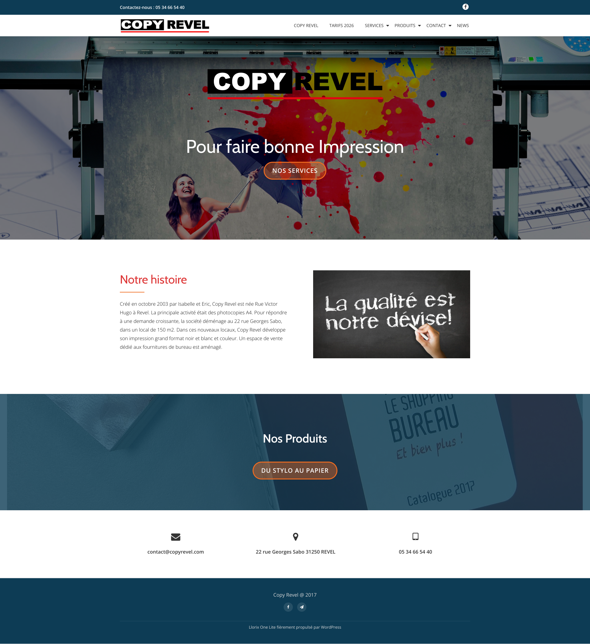 Aperçu du site