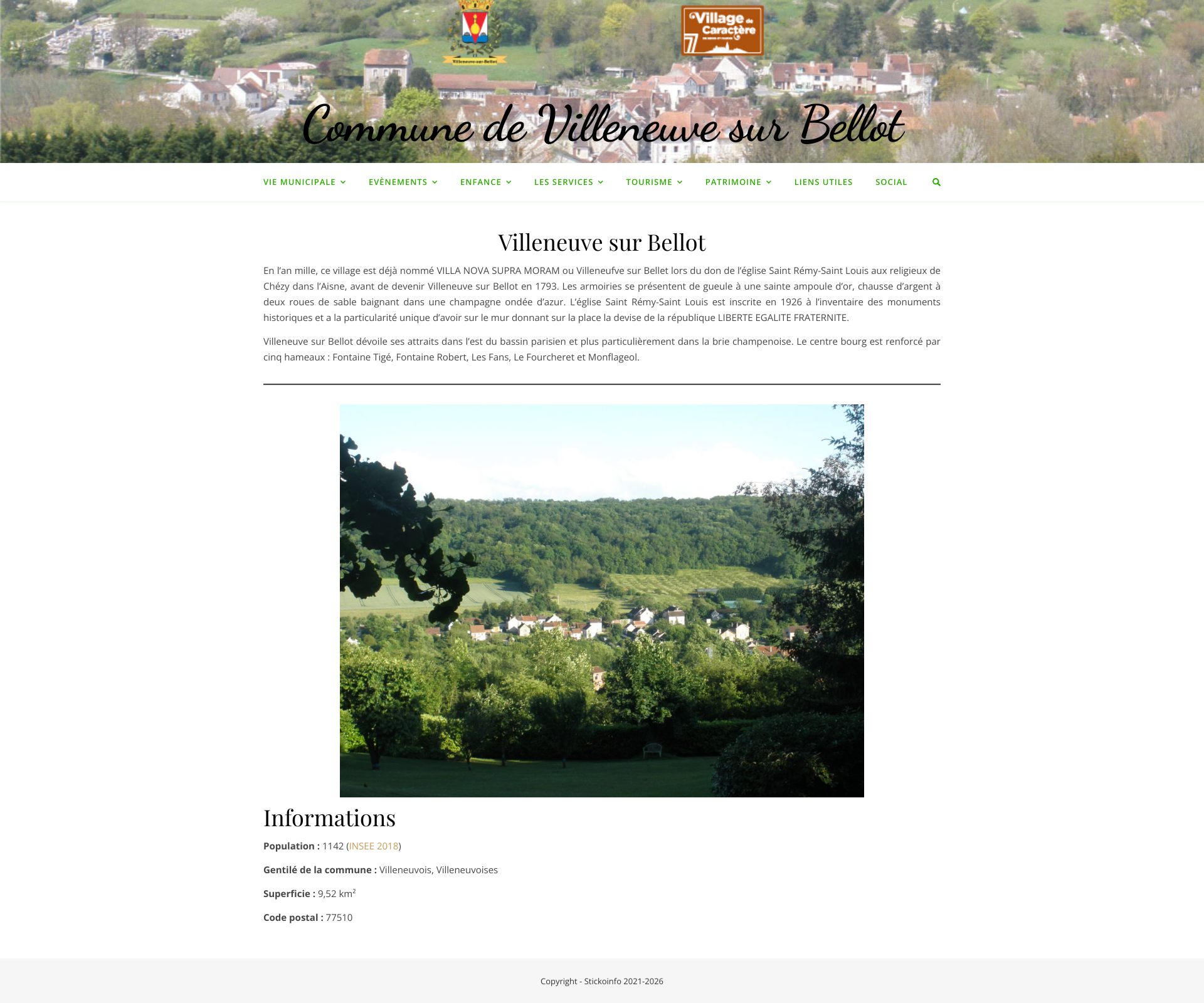 Aperçu du site