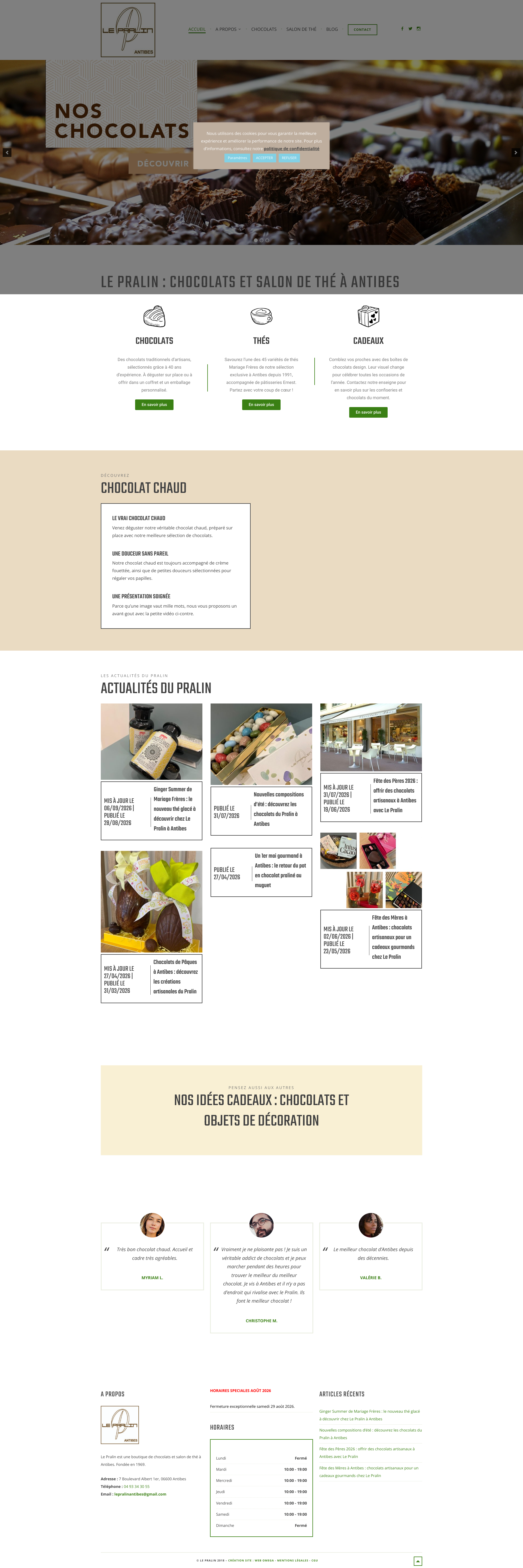 Aperçu du site