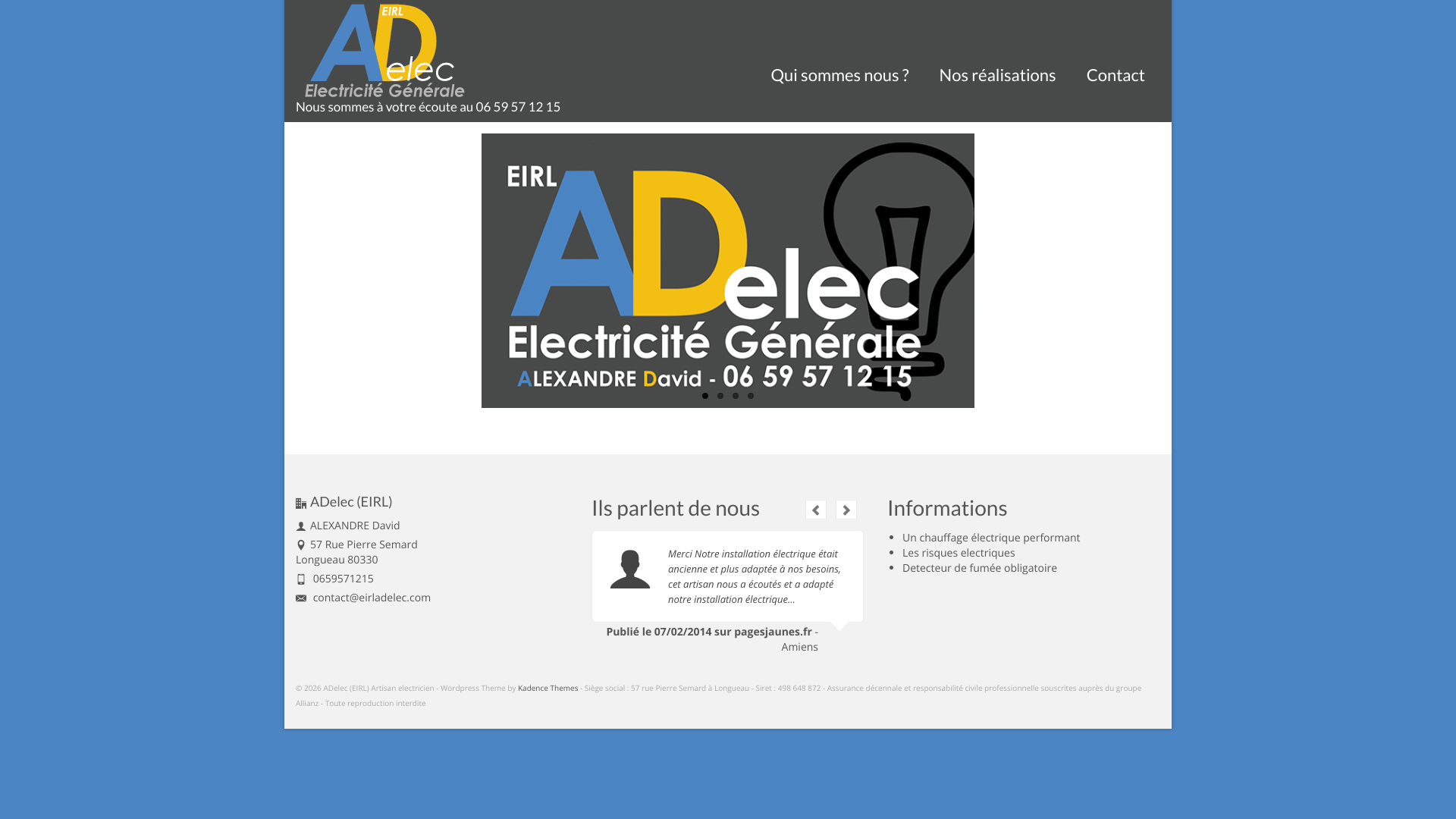Aperçu du site