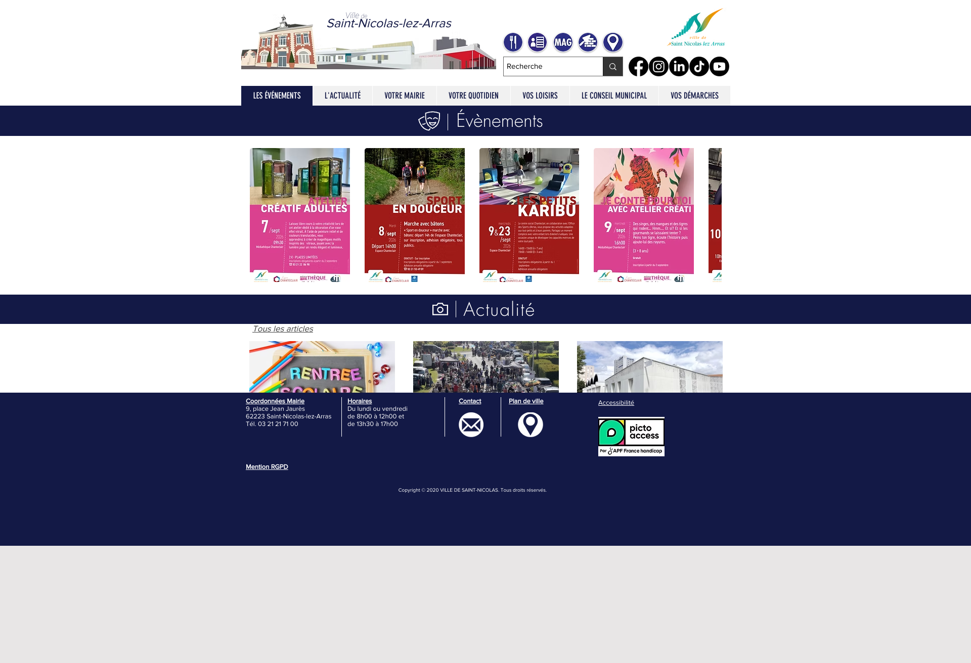 Aperçu du site