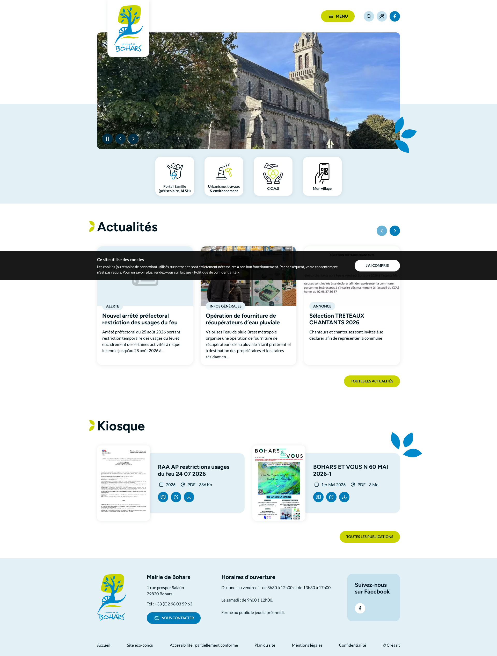 Aperçu du site