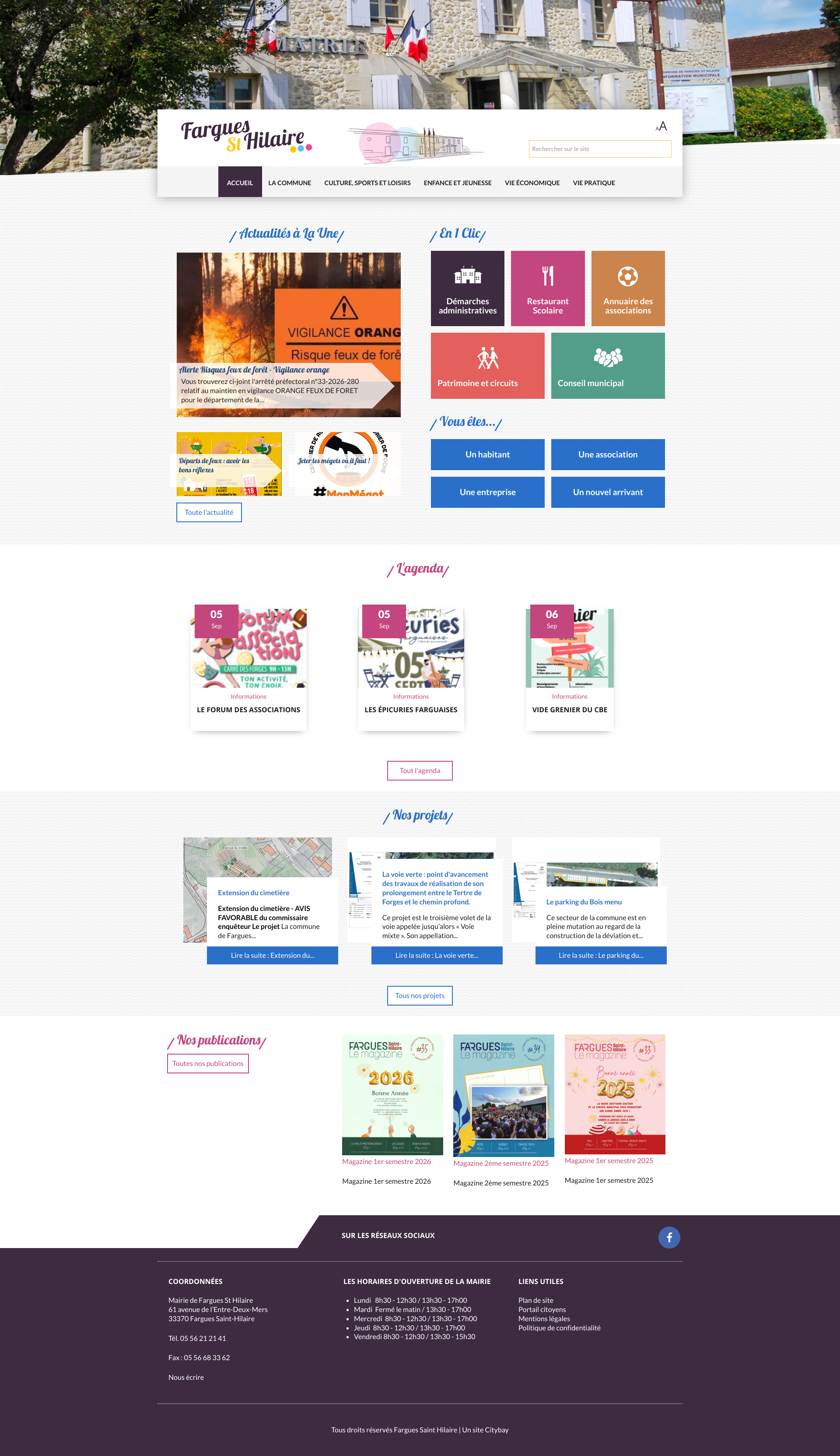 Aperçu du site