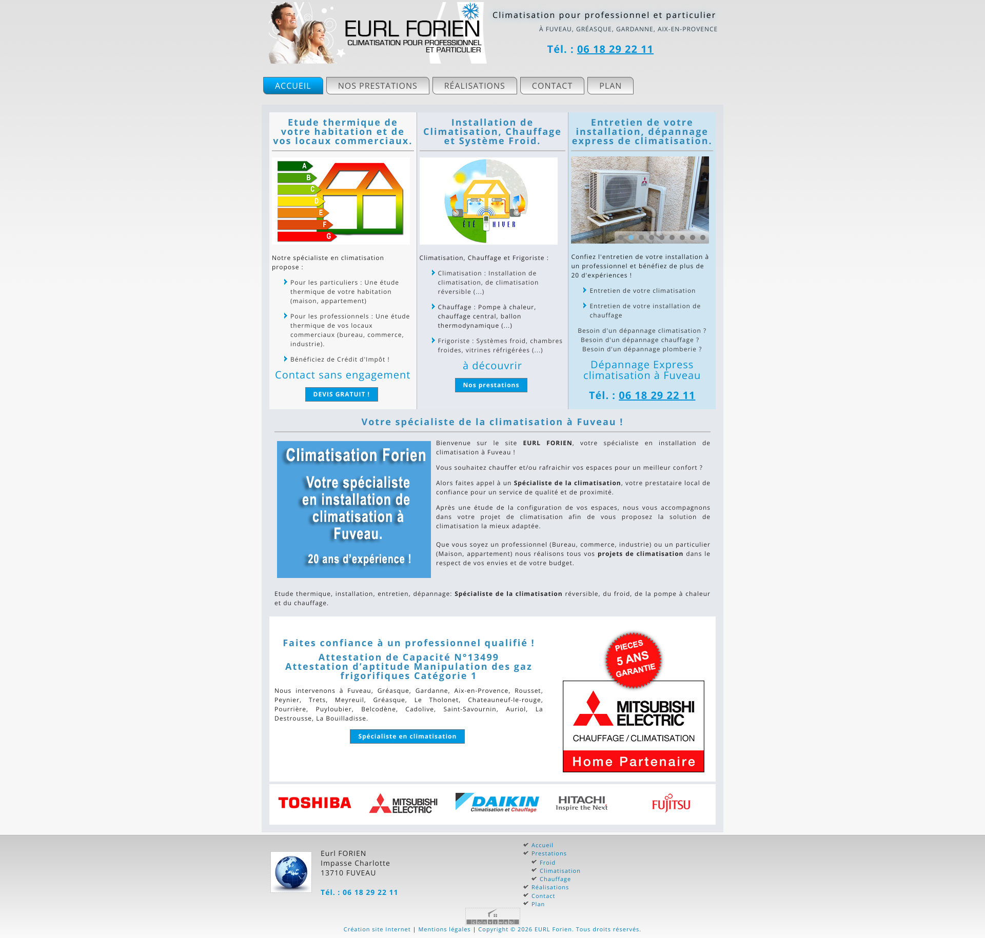 Aperçu du site