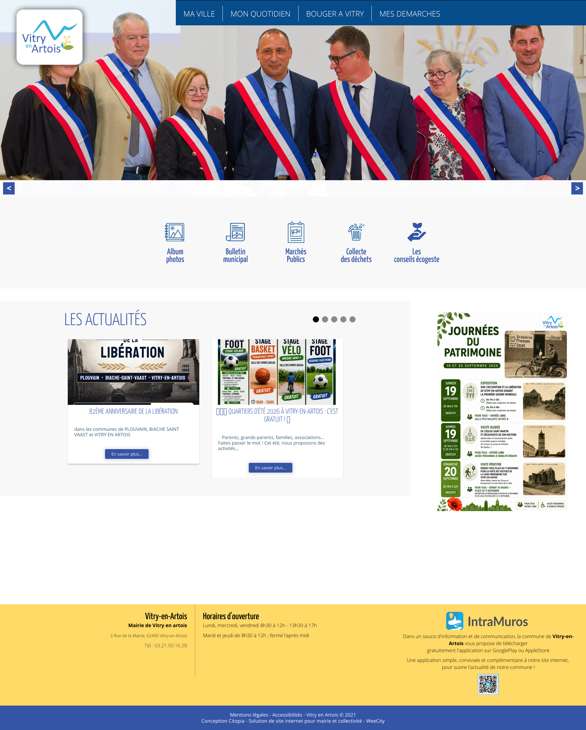 Aperçu du site