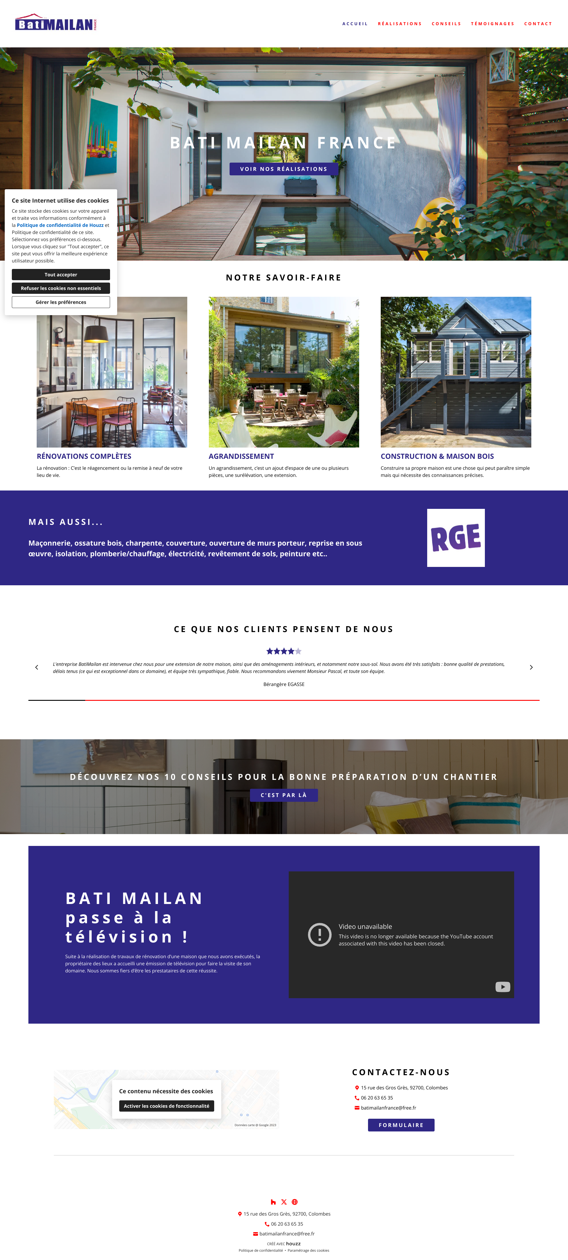 Aperçu du site