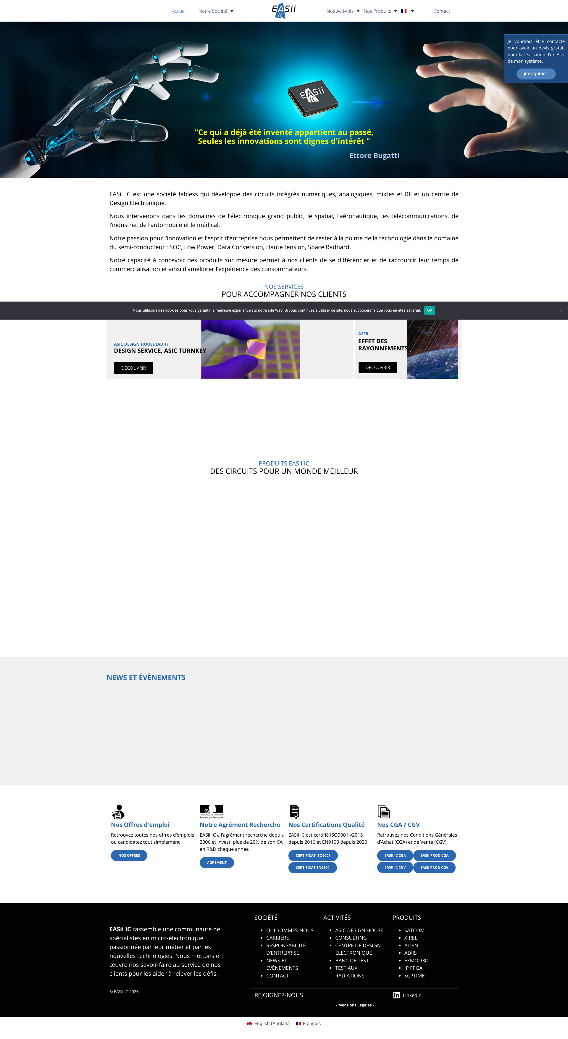 Aperçu du site