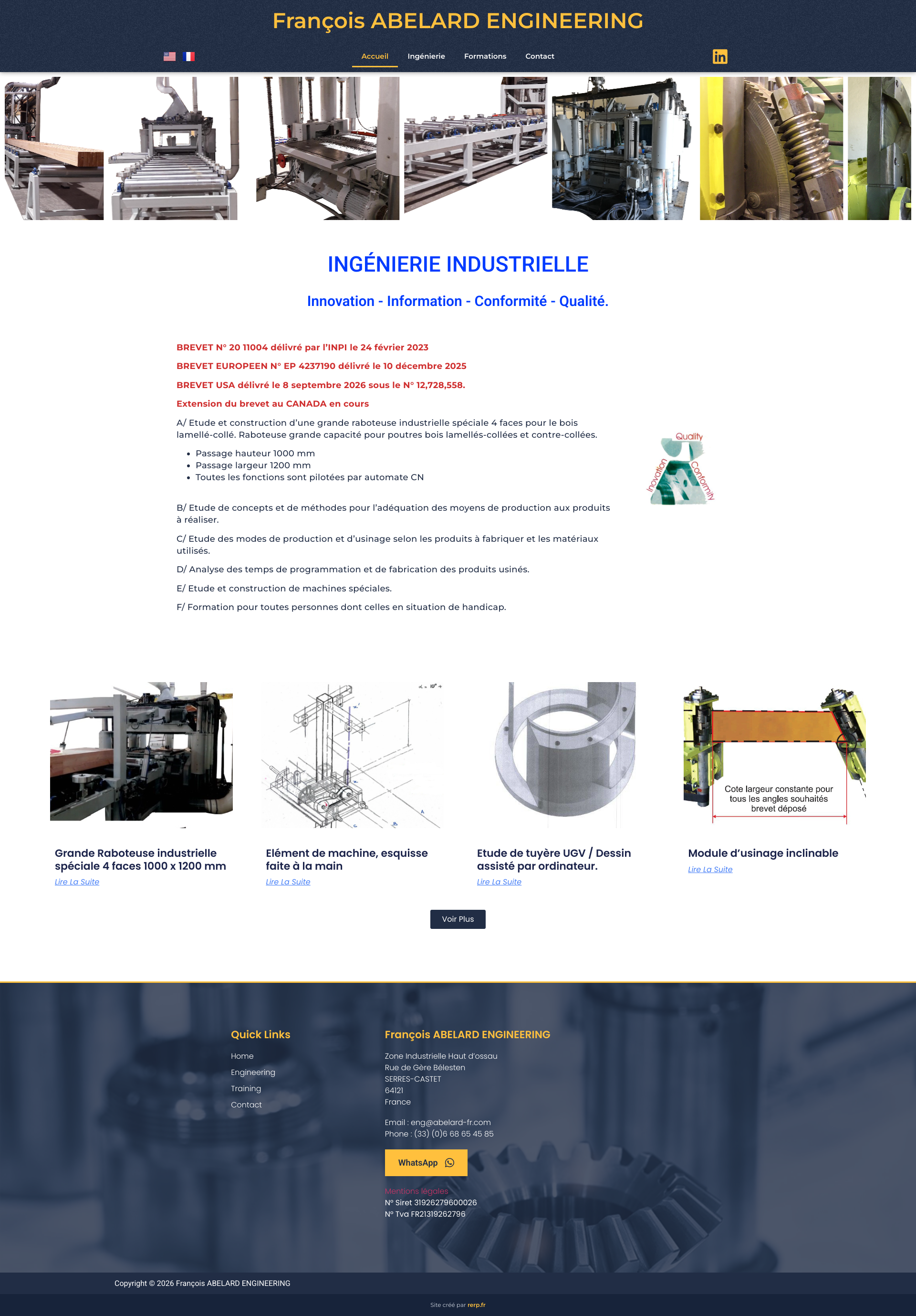 Aperçu du site