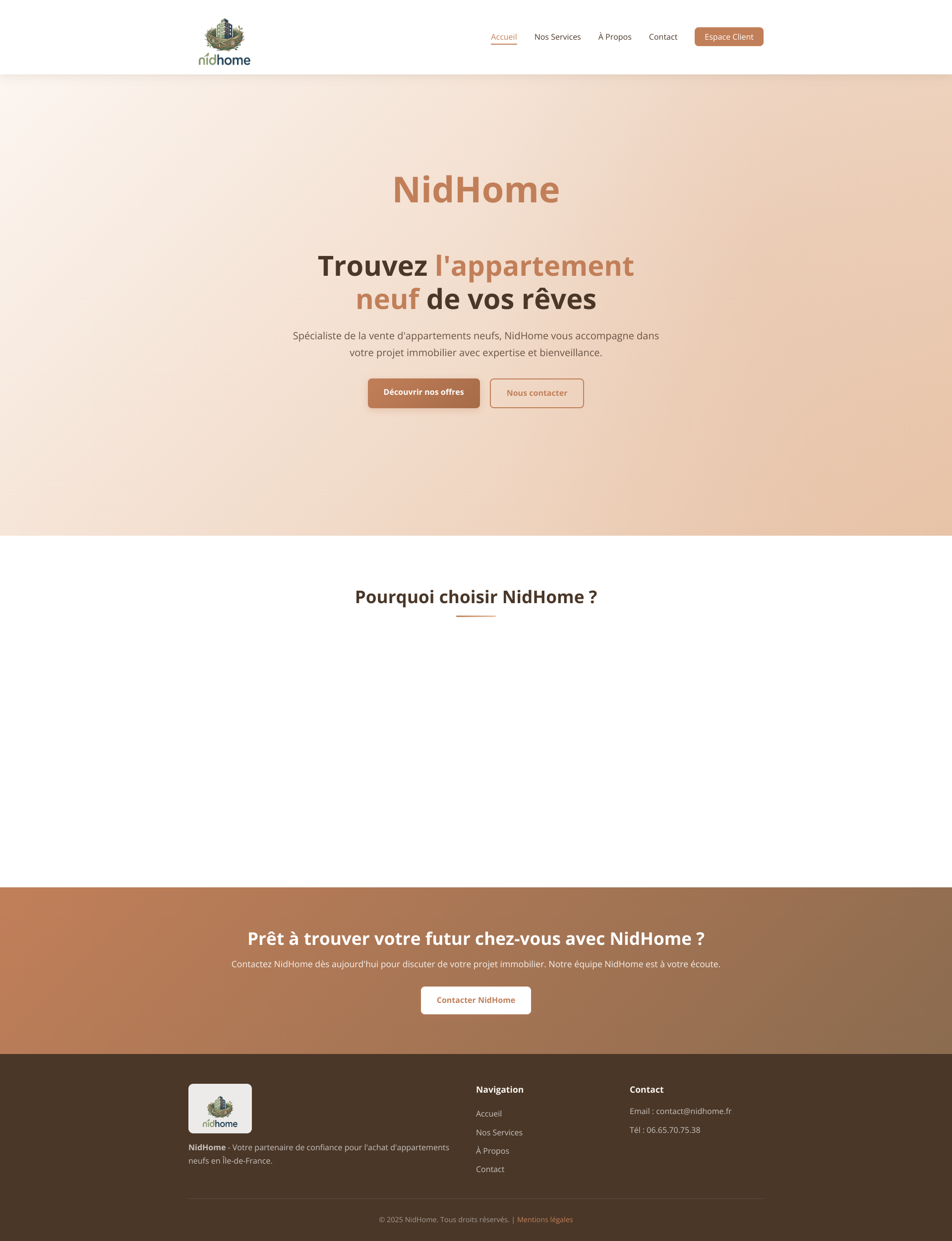 Aperçu du site
