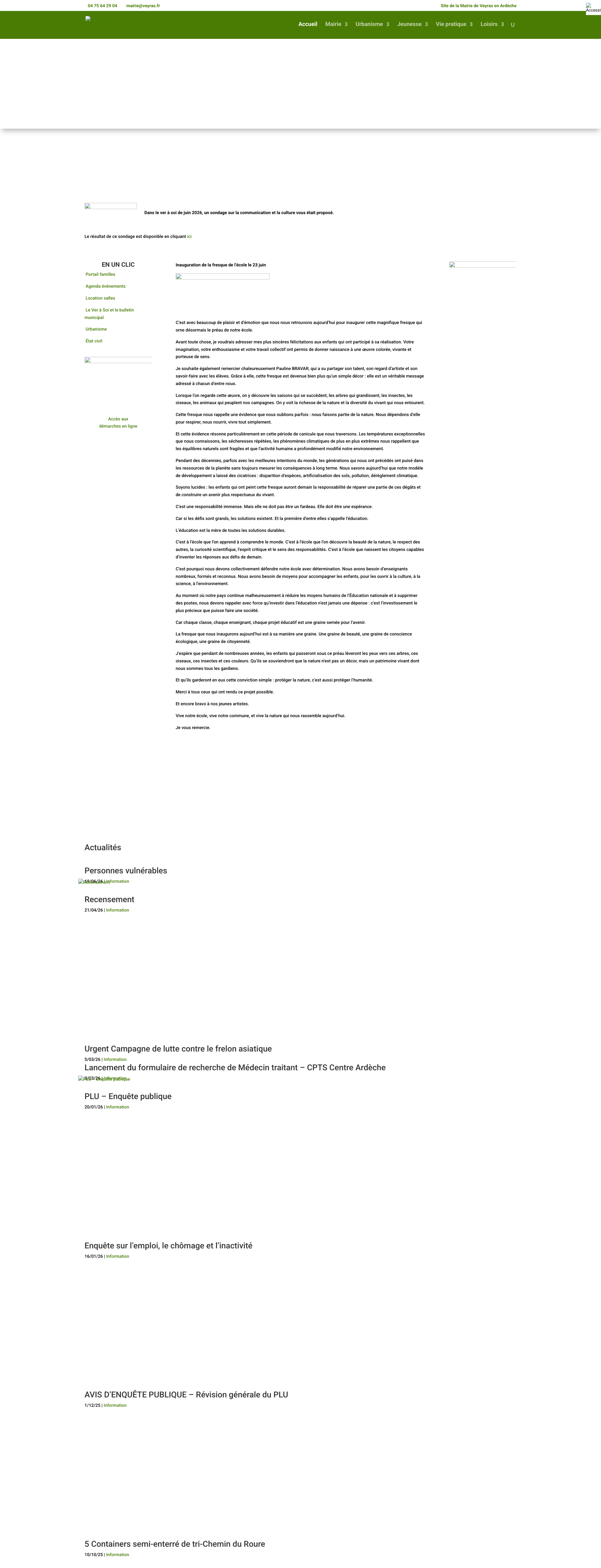 Aperçu du site