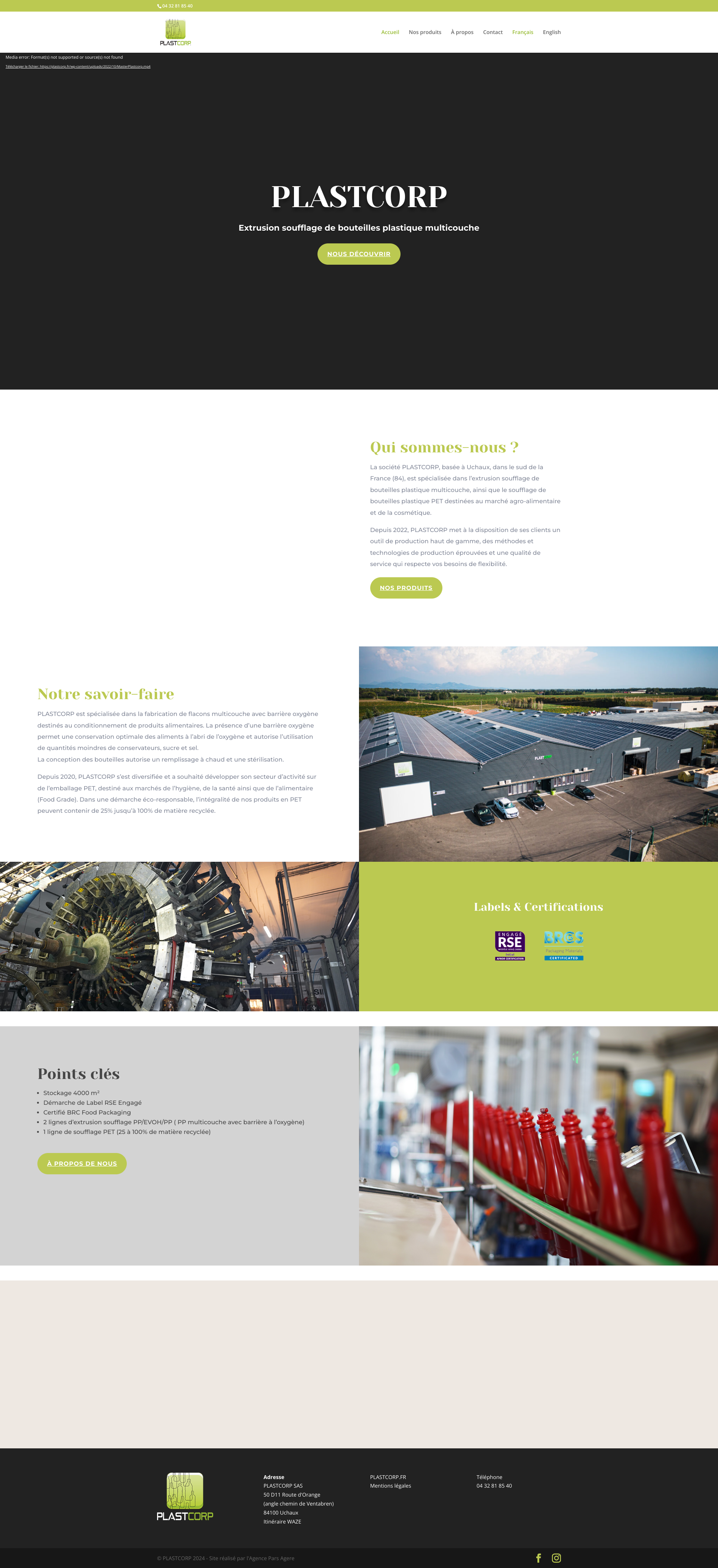 Aperçu du site