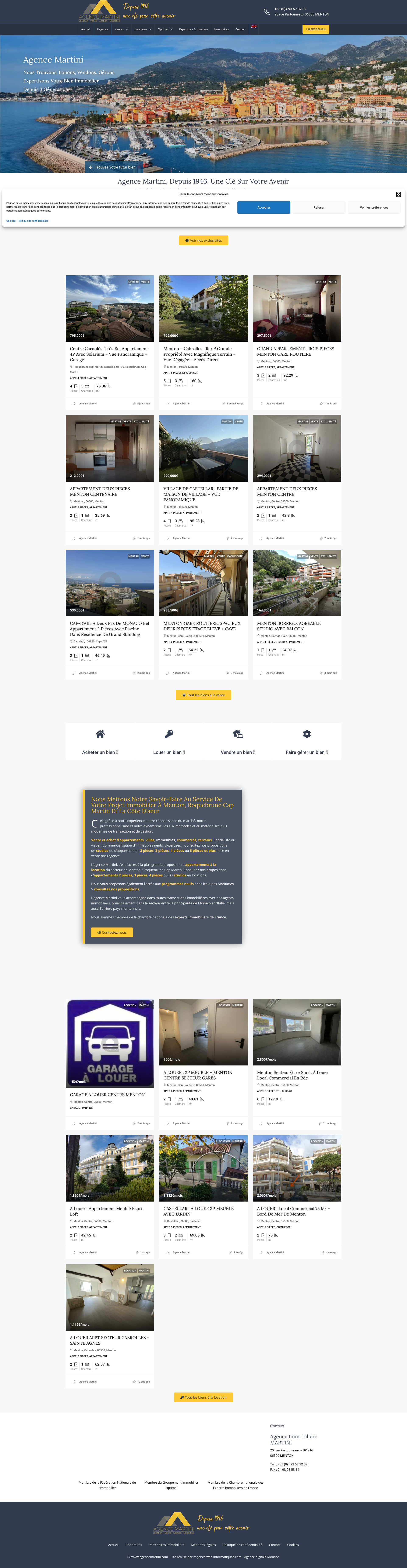 Aperçu du site