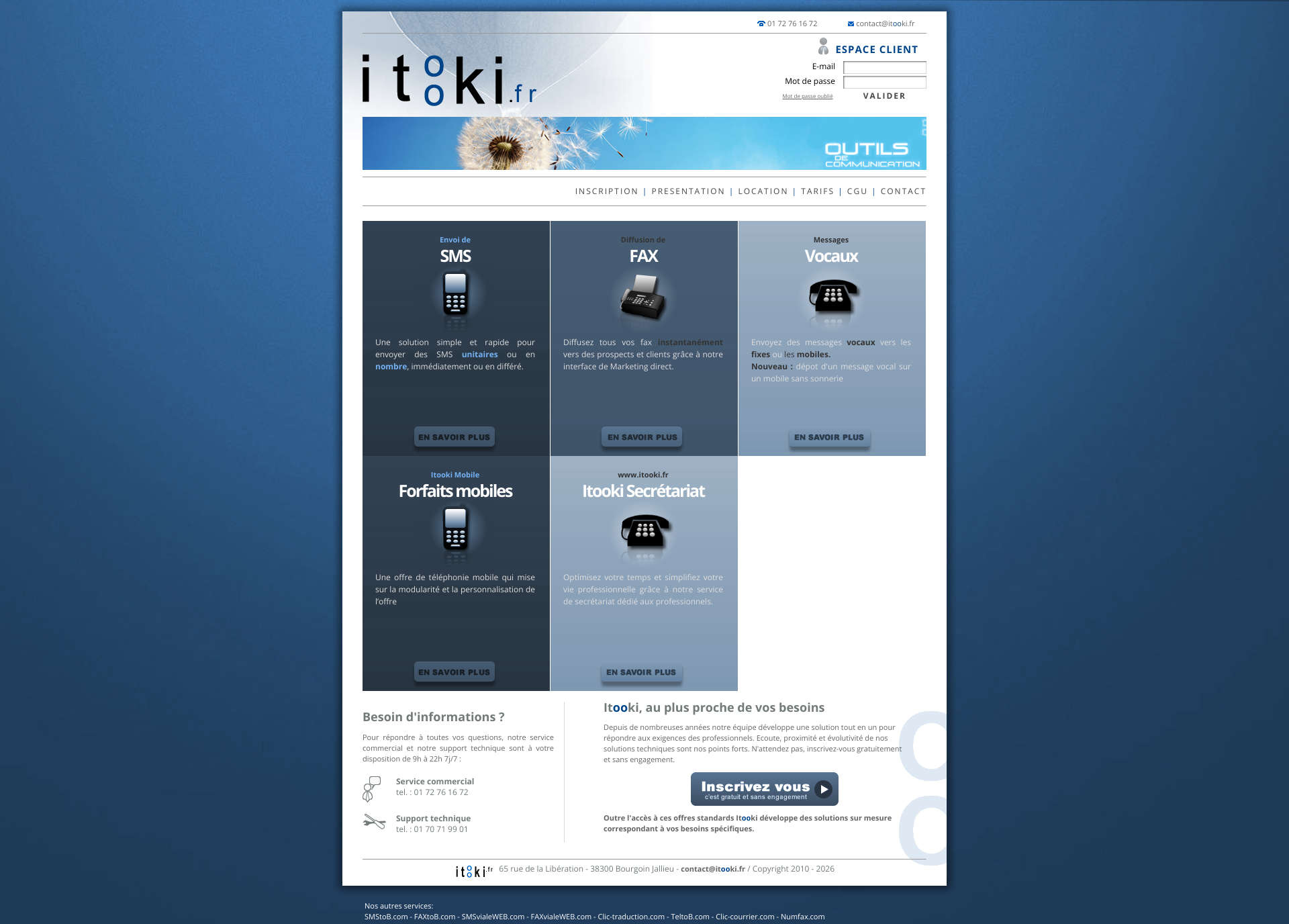 Aperçu du site